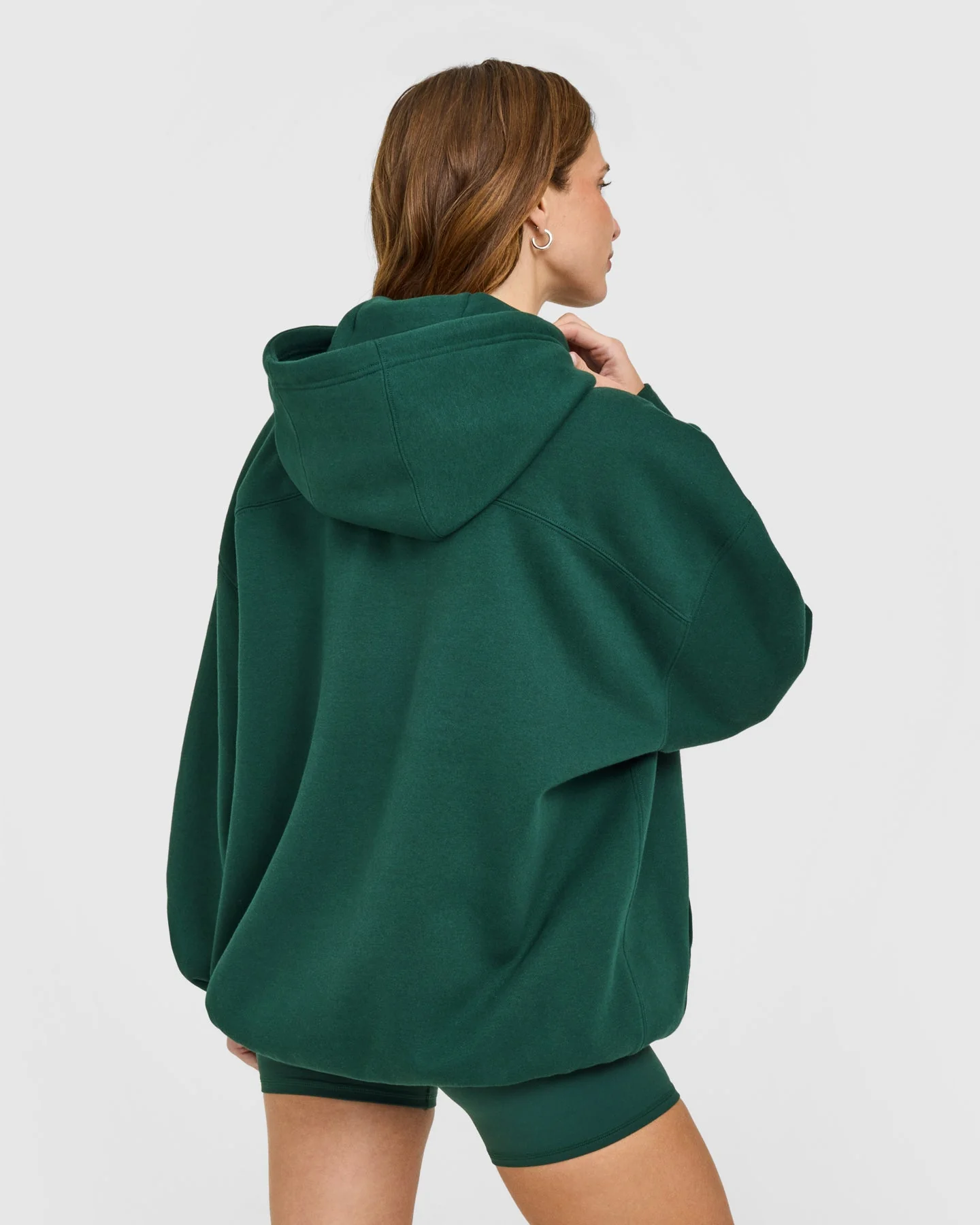 Foundations Oversized Oner Girlfriend Hoodie | Racing Green - Image 2