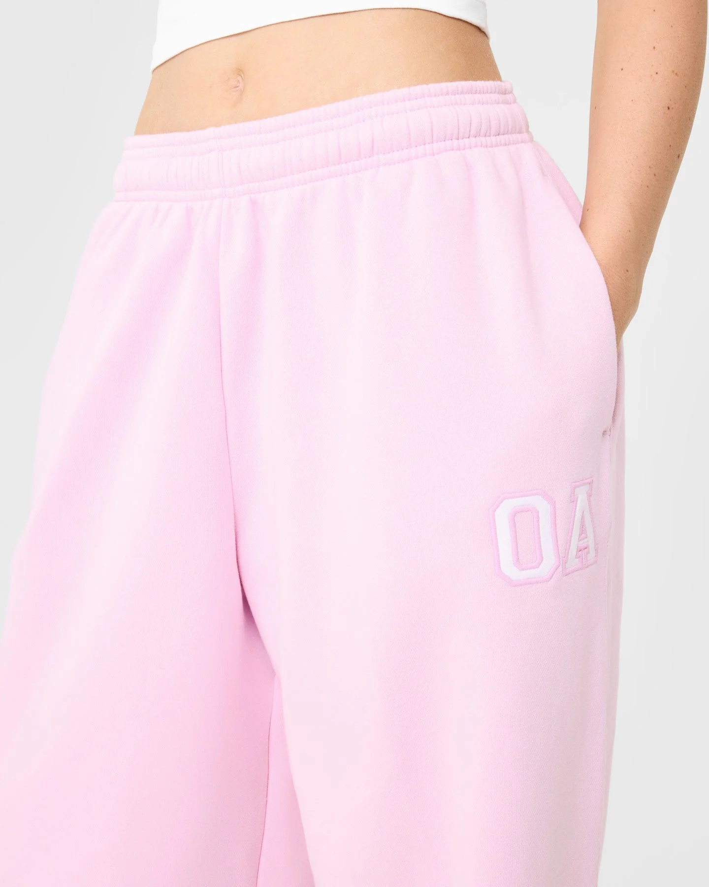 Foundations Oversized Oner Girlfriend Joggers | Chalk Pink - Image 5