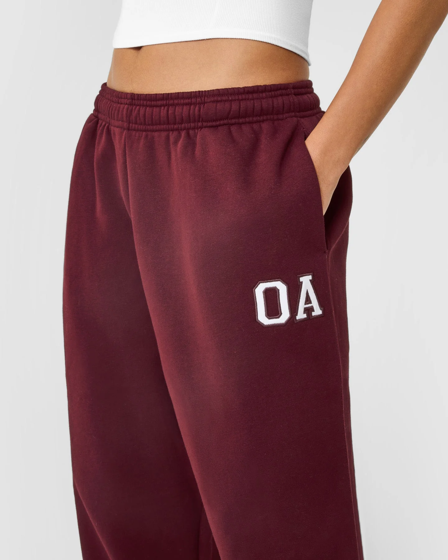 Foundations Oversized Oner Girlfriend Joggers | Rosewood - Image 4