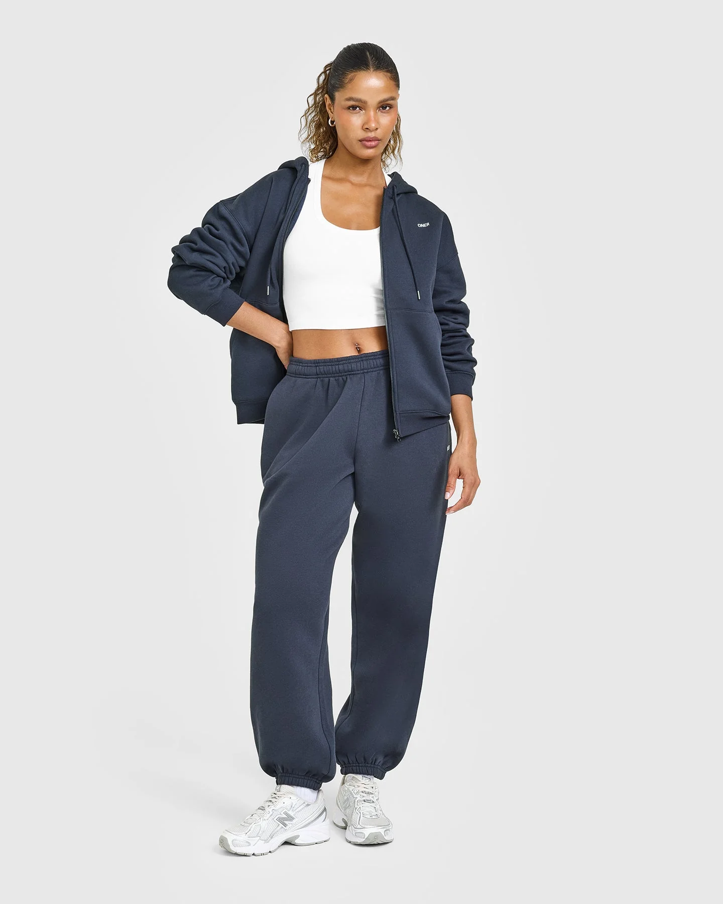 Foundations Zip Through Hoodie | True Blue - Image 2