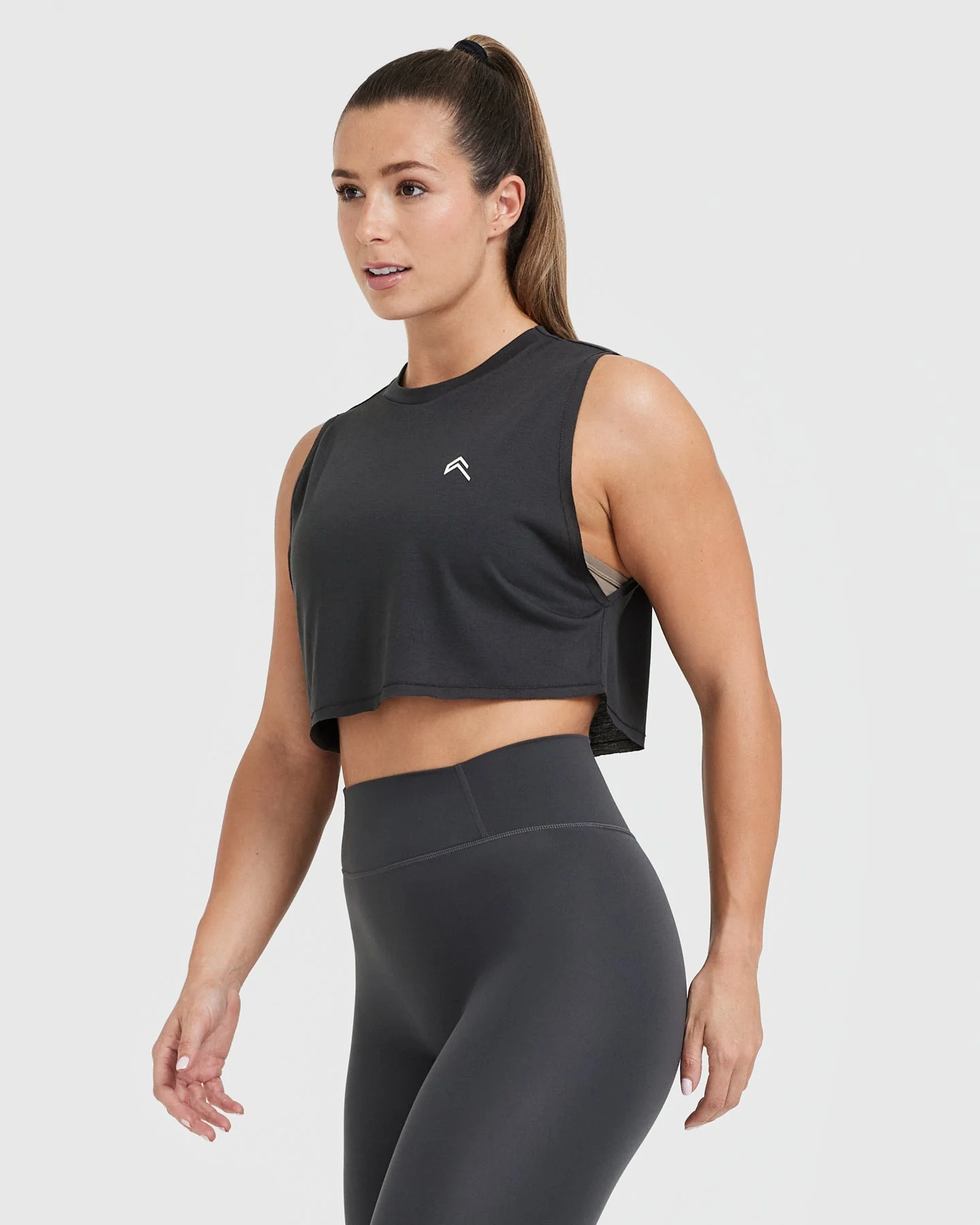 Go To Muscle Crop Vest | Coal - Image 3