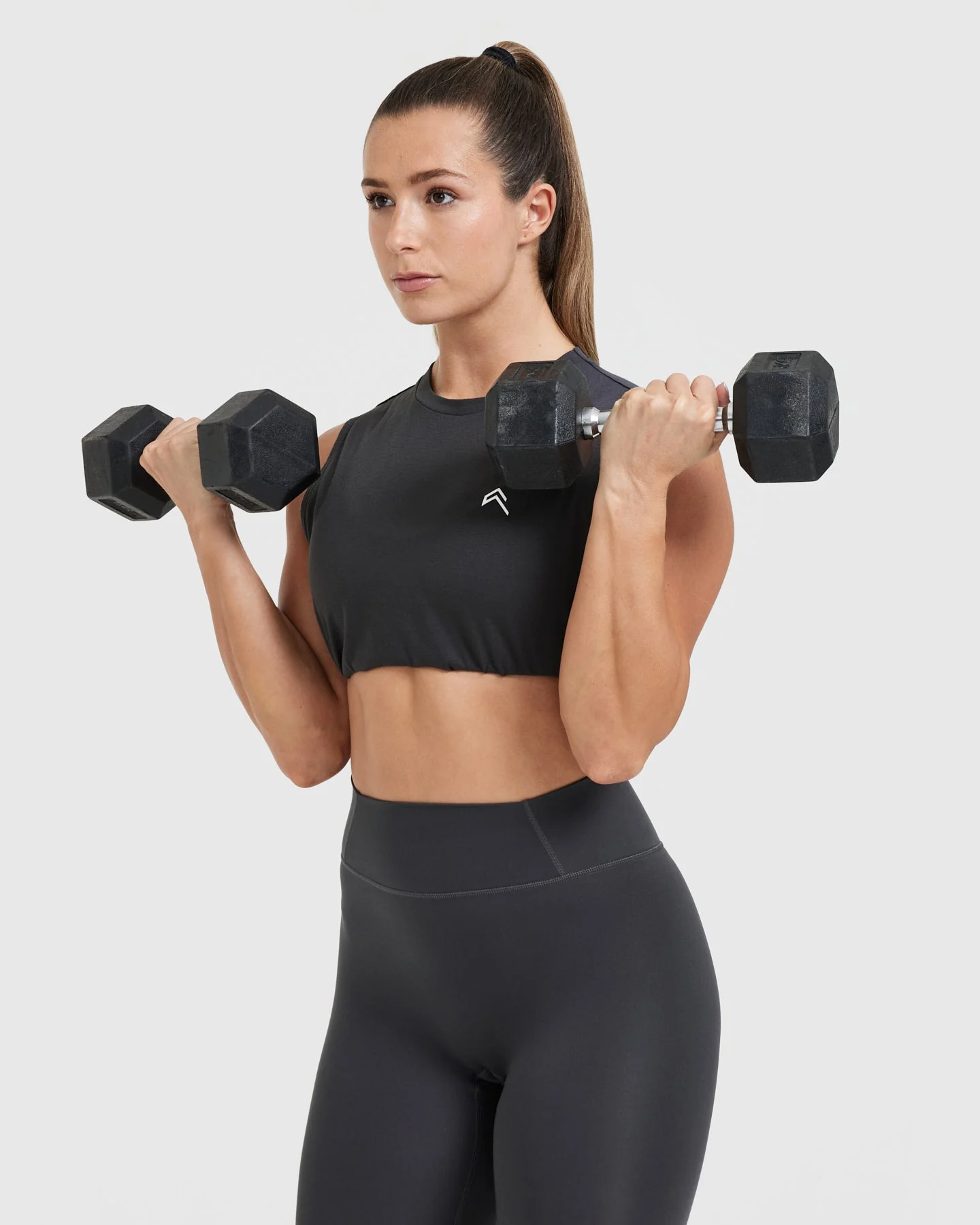 Go To Muscle Crop Vest | Coal - Image 5