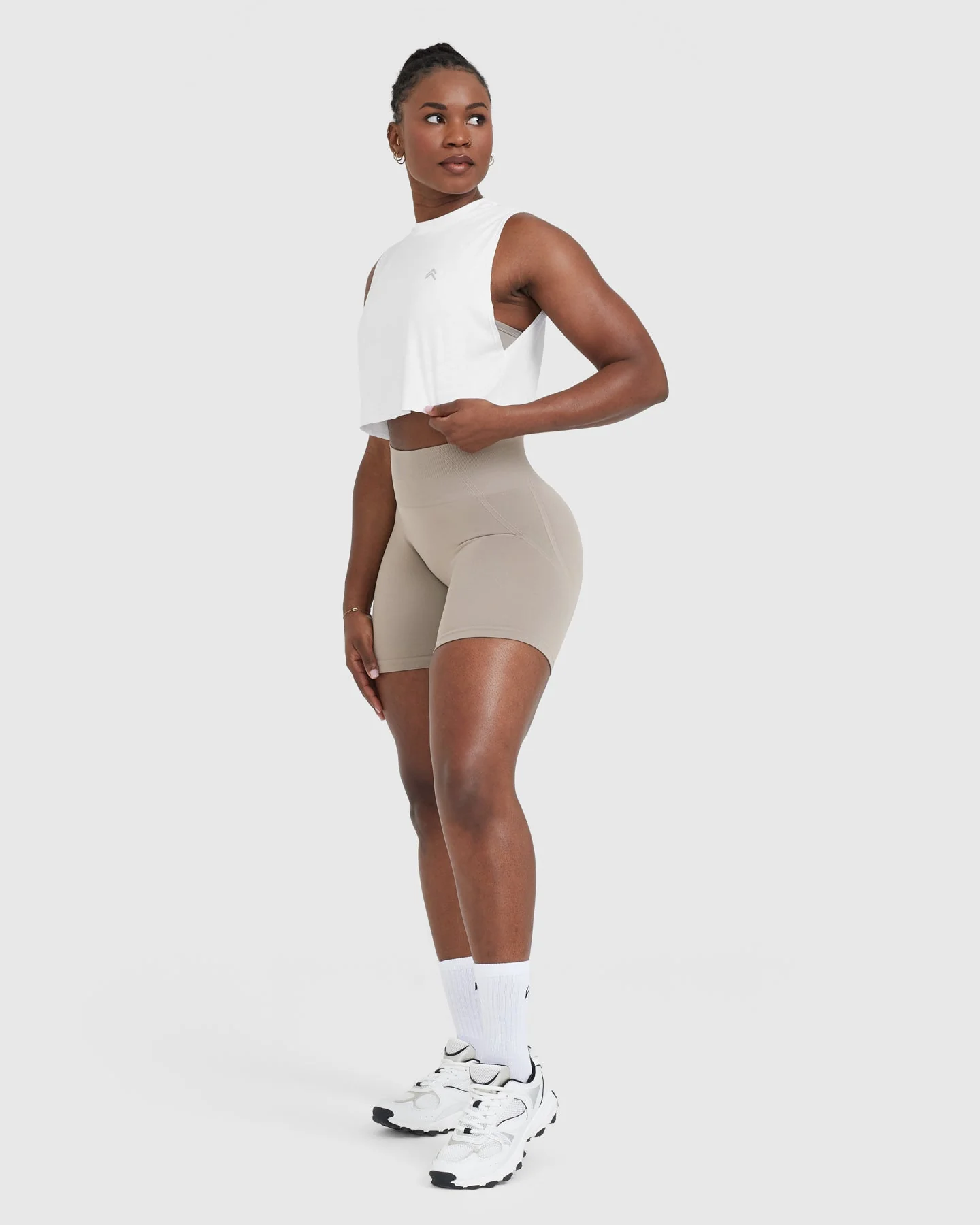 Go To Muscle Crop Vest | White - Image 3