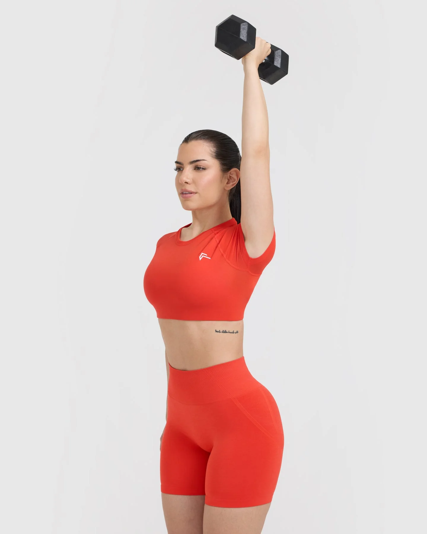 Go To Seamless Fitted Crop Top | Charged Orange - Image 6