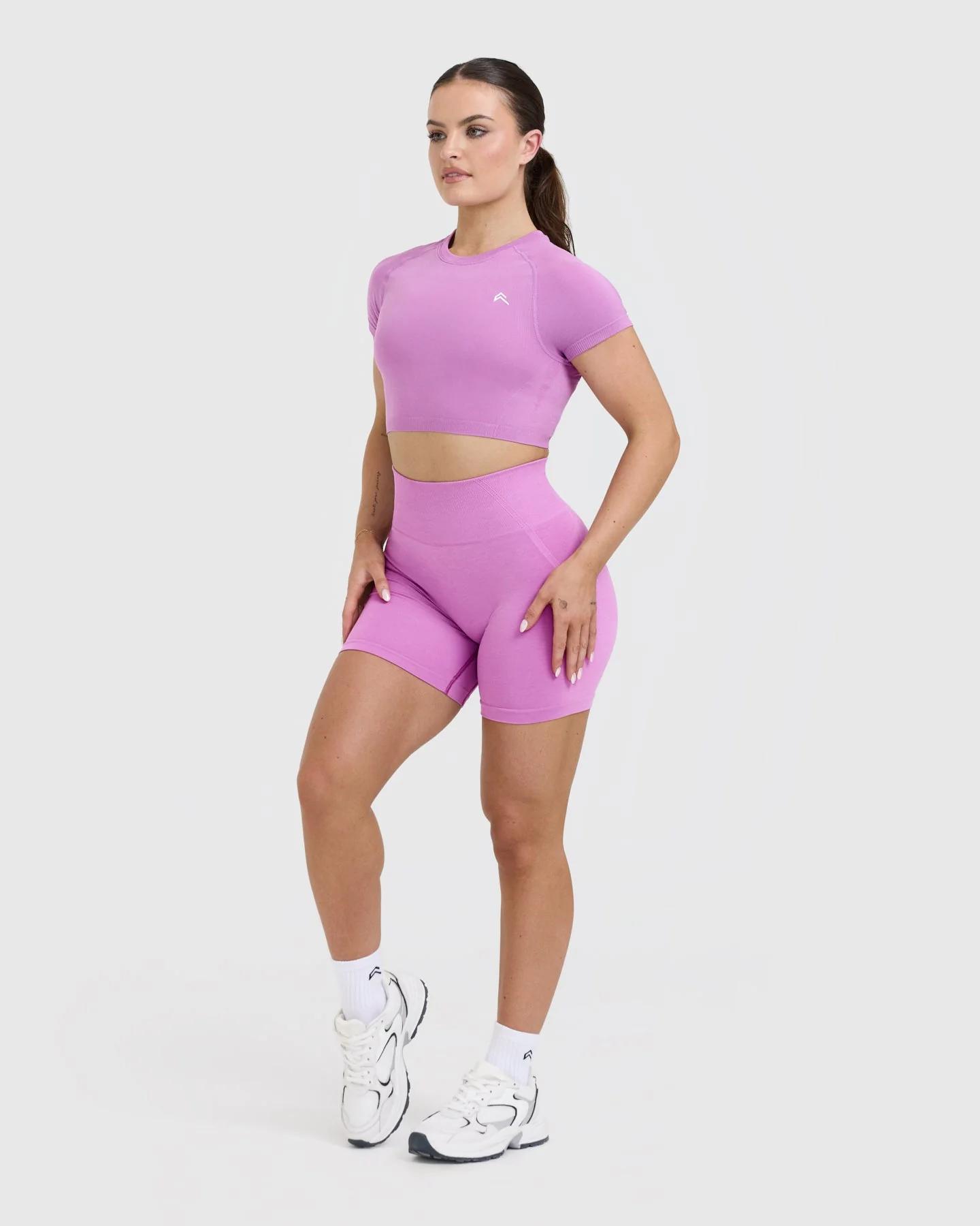 Go To Seamless Fitted Crop Top | Orchid Purple - Image 3