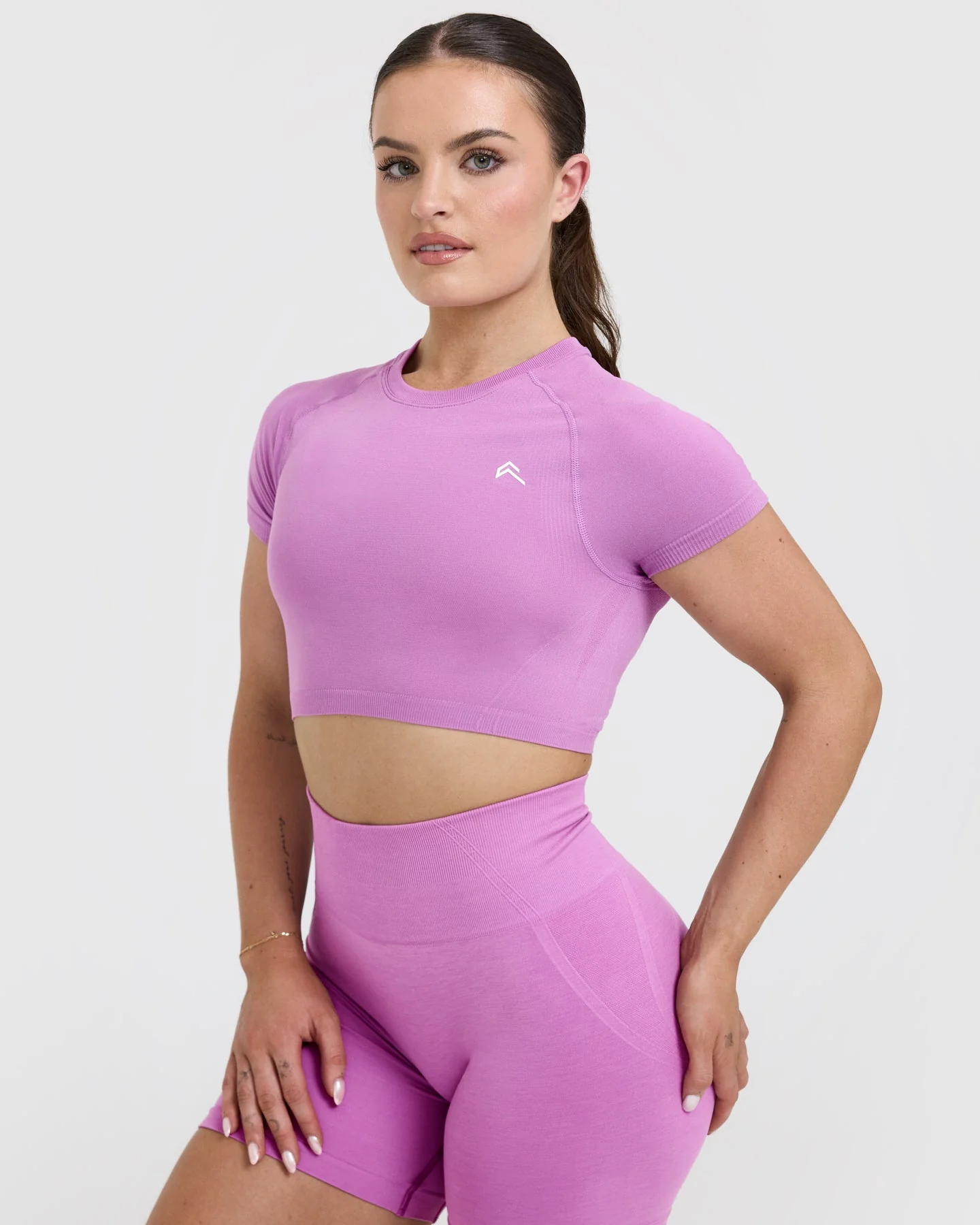 Go To Seamless Fitted Crop Top | Orchid Purple - Image 4