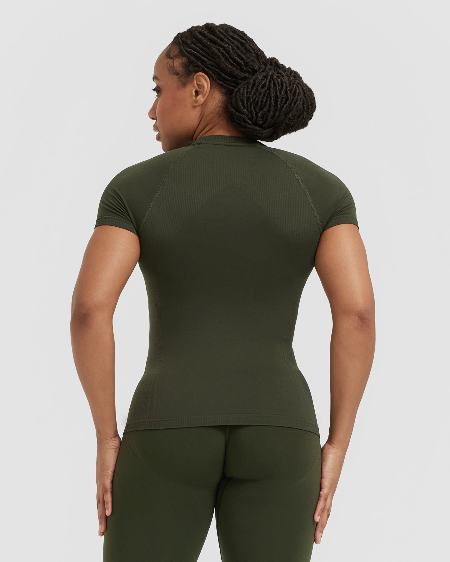 Go To Seamless Fitted Top | Khaki - Image 2