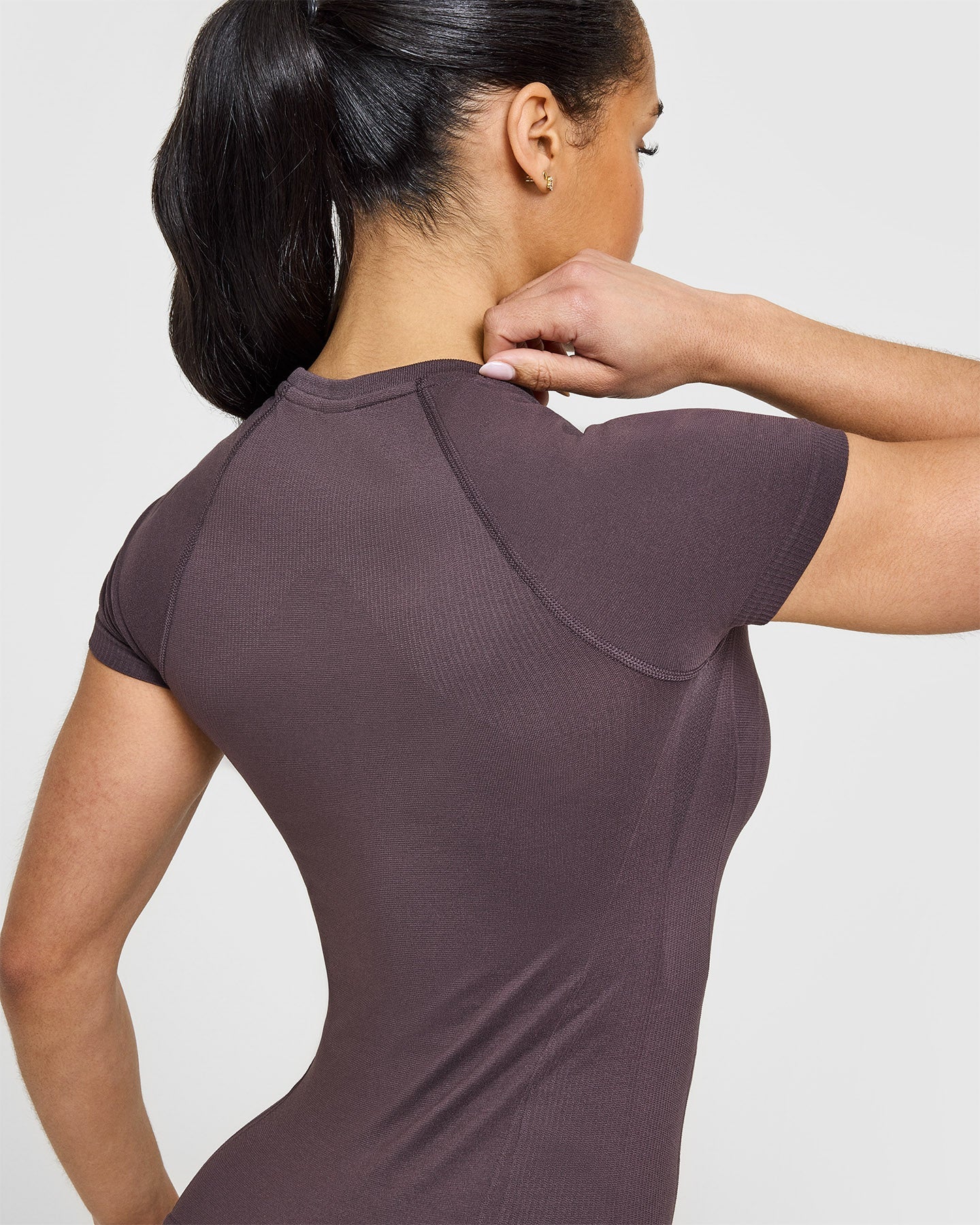 Go To Seamless Fitted Top | Umber Brown - Image 4