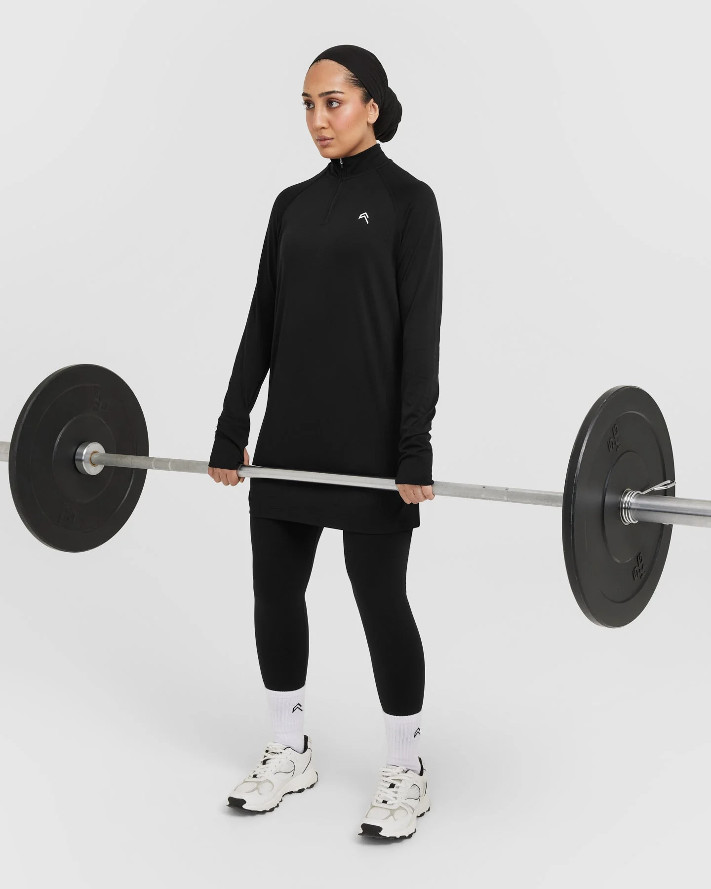 Go To Seamless Loose Long Sleeve Longline Top | Black - Image 6