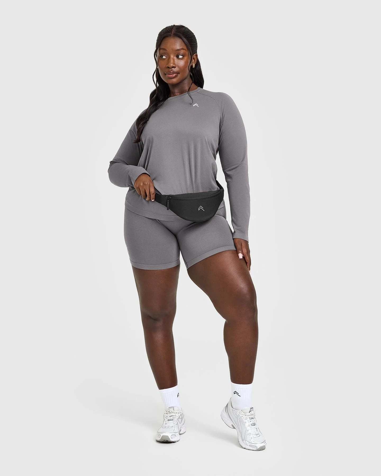 Go To Seamless Loose Long Sleeve Top | Ash Grey - Image 3