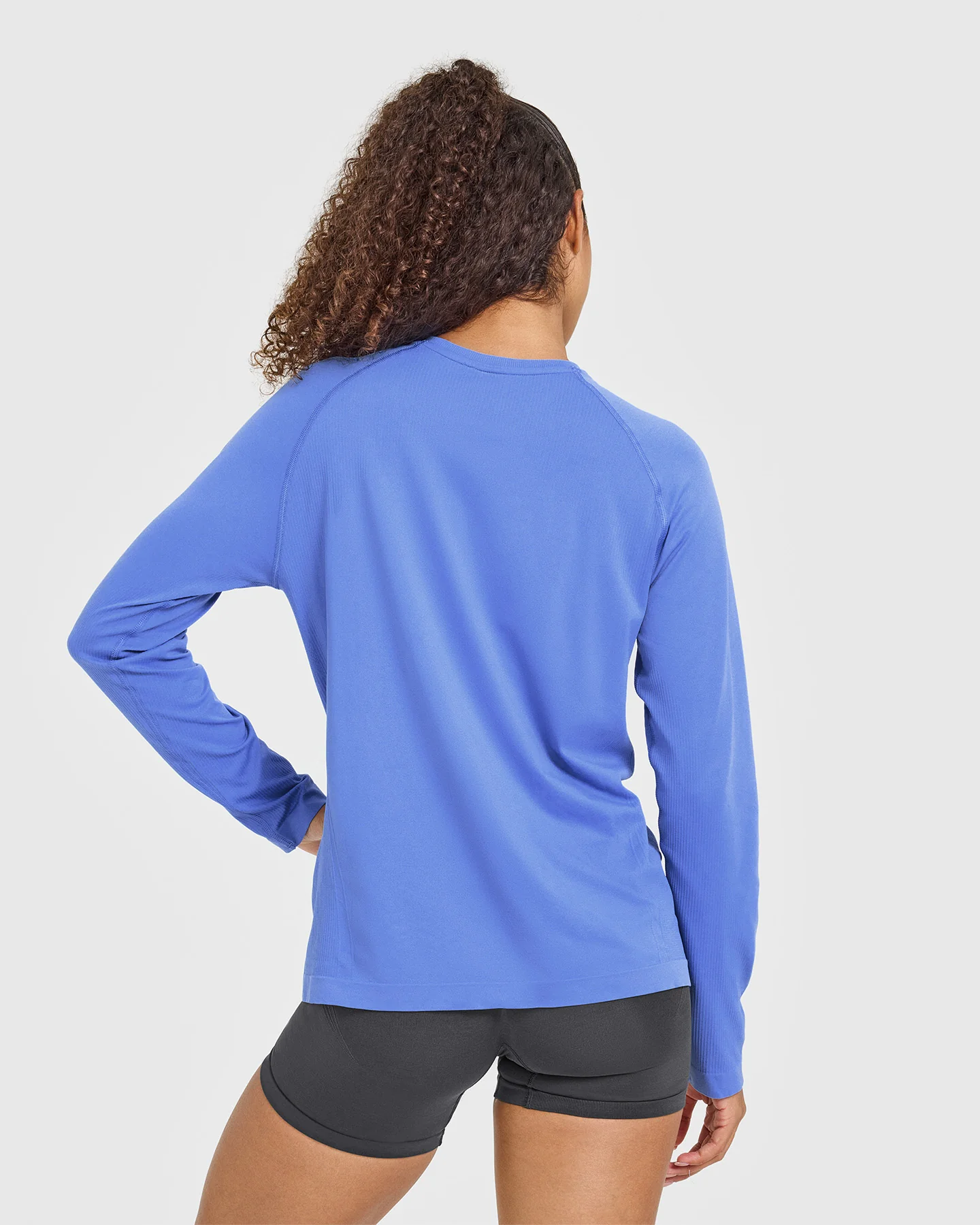 Go To Seamless Loose Long Sleeve Top | Glaucous Blue - Image 2