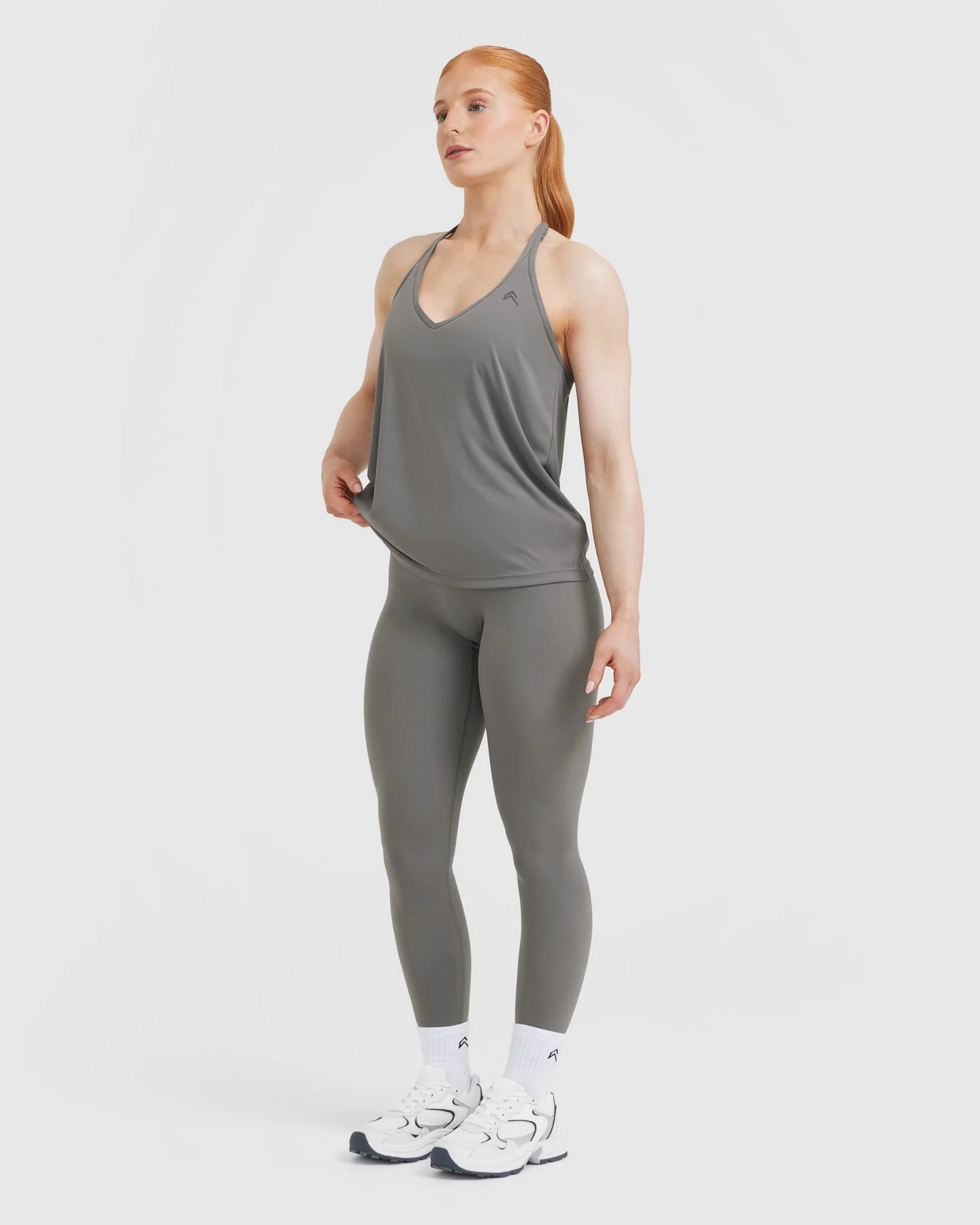 Go To Strappy Loose Vest | Ash Grey - Image 3