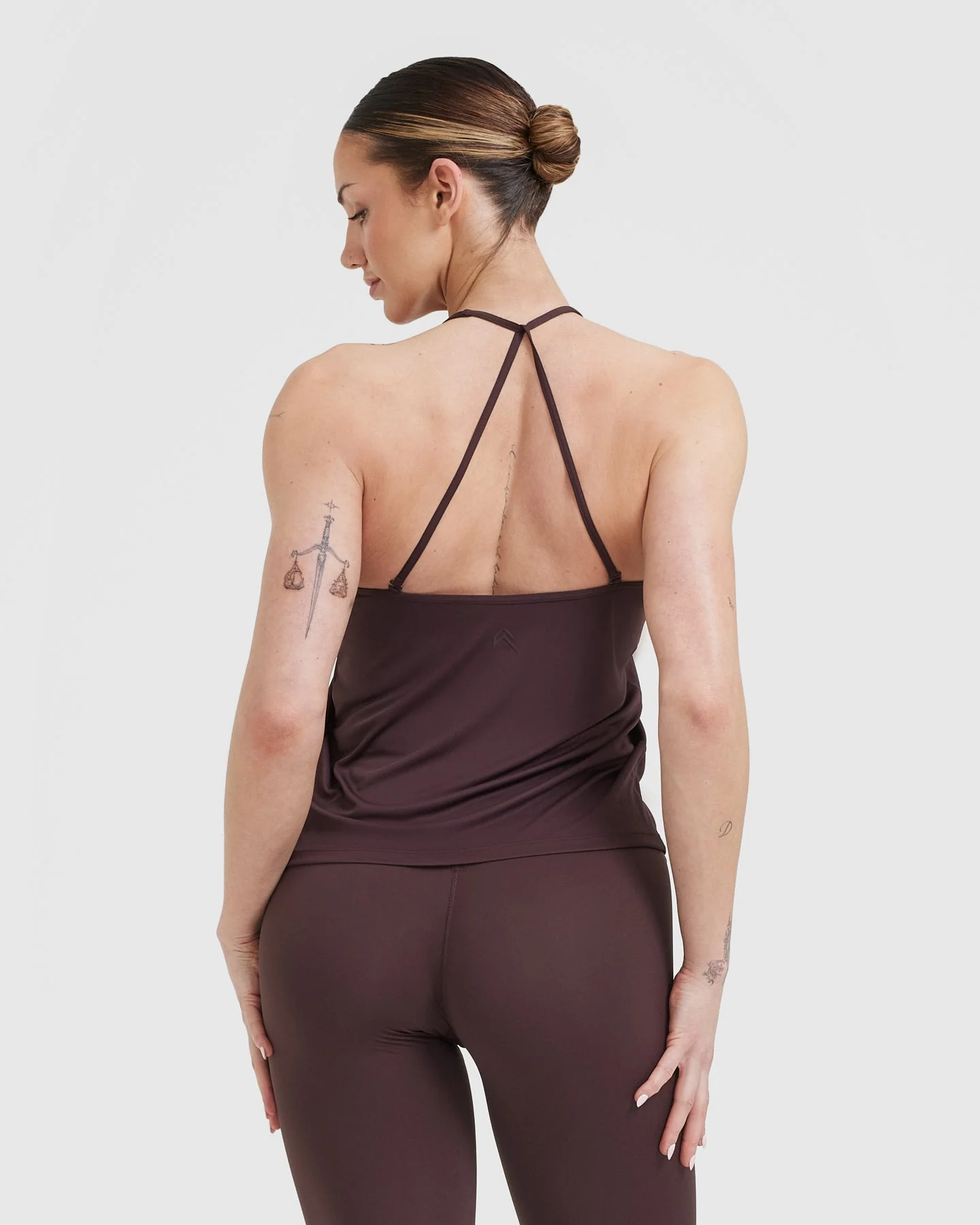 Go To Strappy Loose Vest | Plum Brown - Image 2