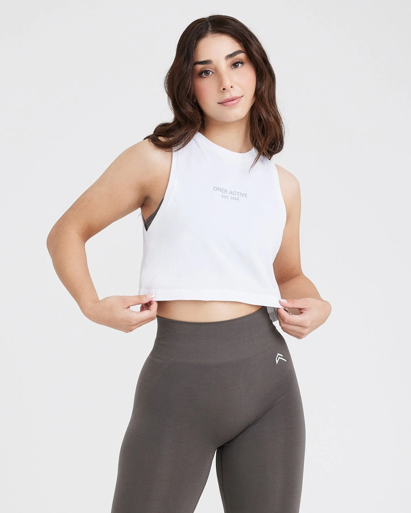Graphic Jersey Tank | White
