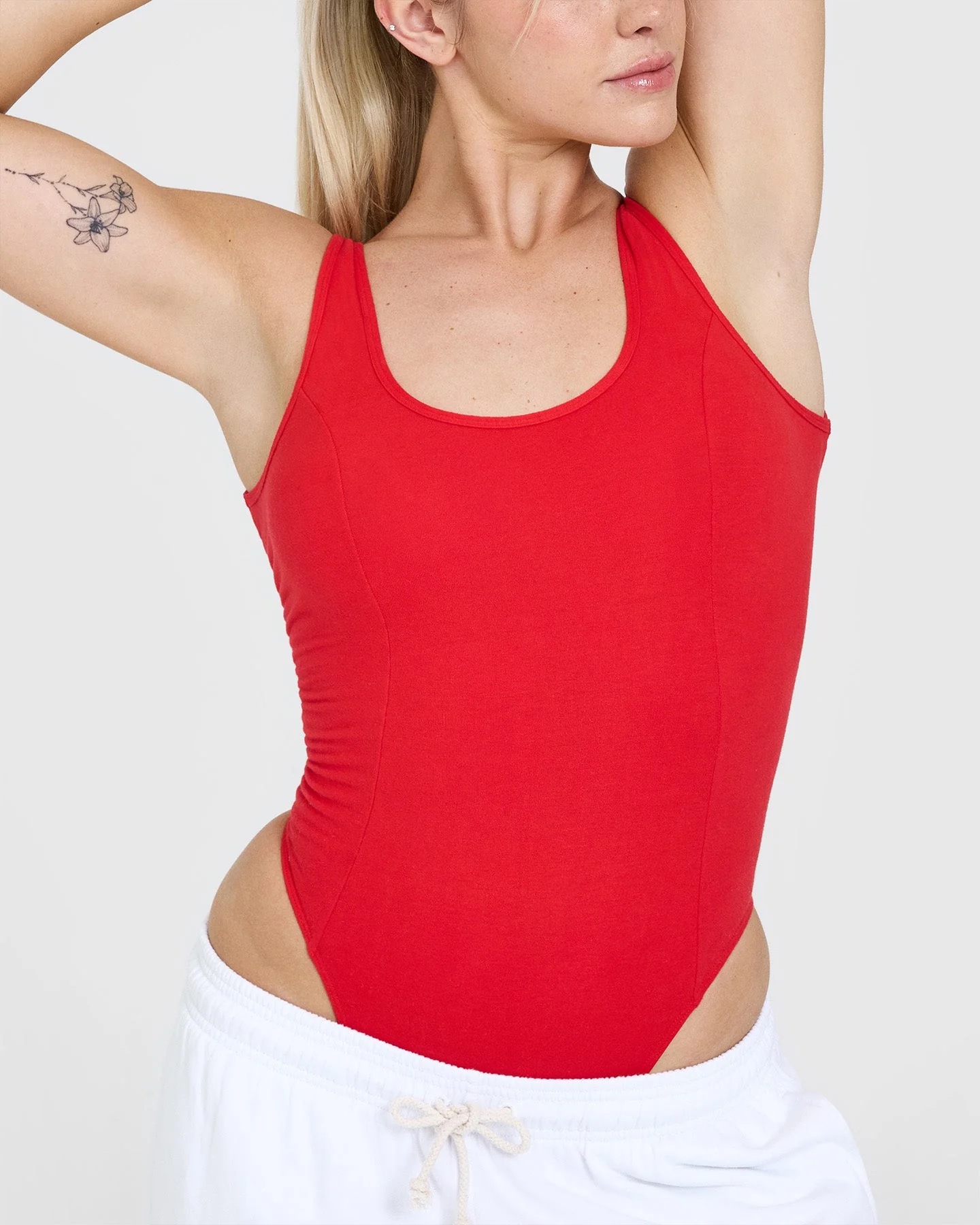 High Leg Bodysuit | Muscle Mommy Red - Image 4