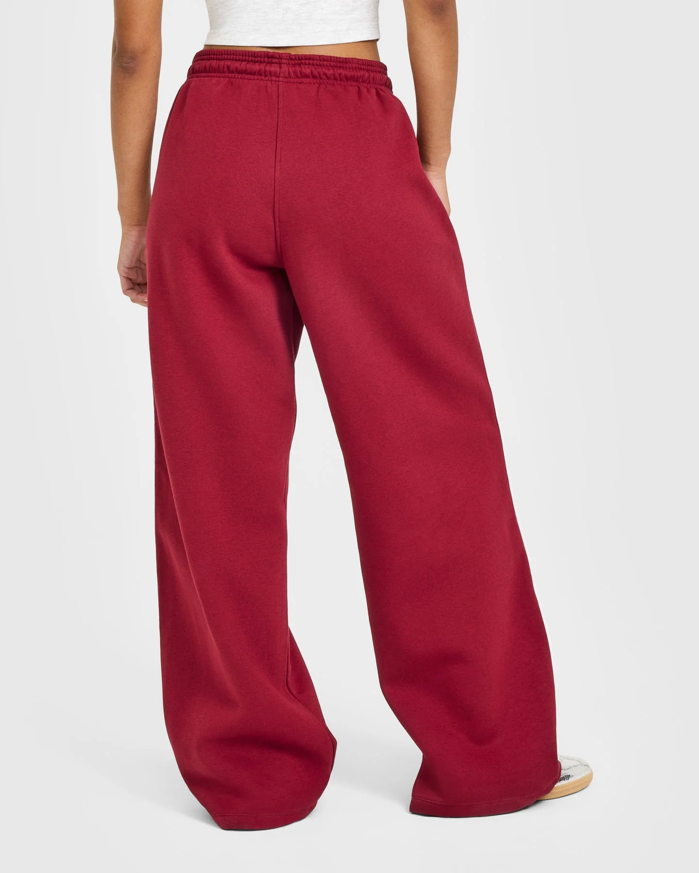 Jersey Tracksuit Straight Leg Joggers | Ruby Red - Image 4