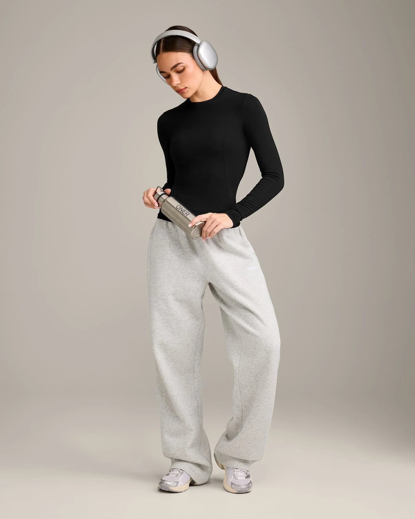 Mellow™ Motion Crew Neck Long Sleeve Top | Black - Image 2