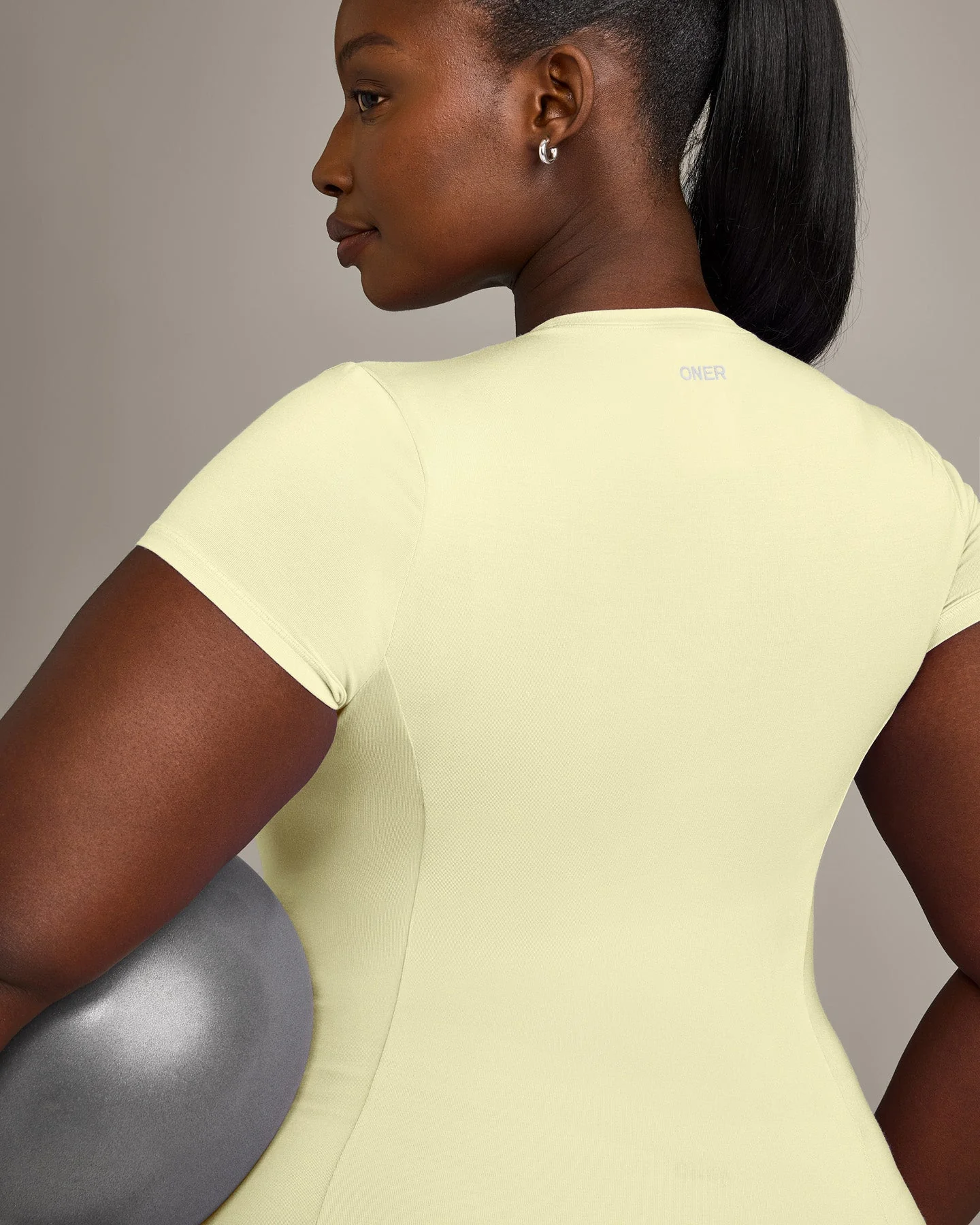 Mellow™ Motion Crew Neck Top | Pastel Yellow - Image 2