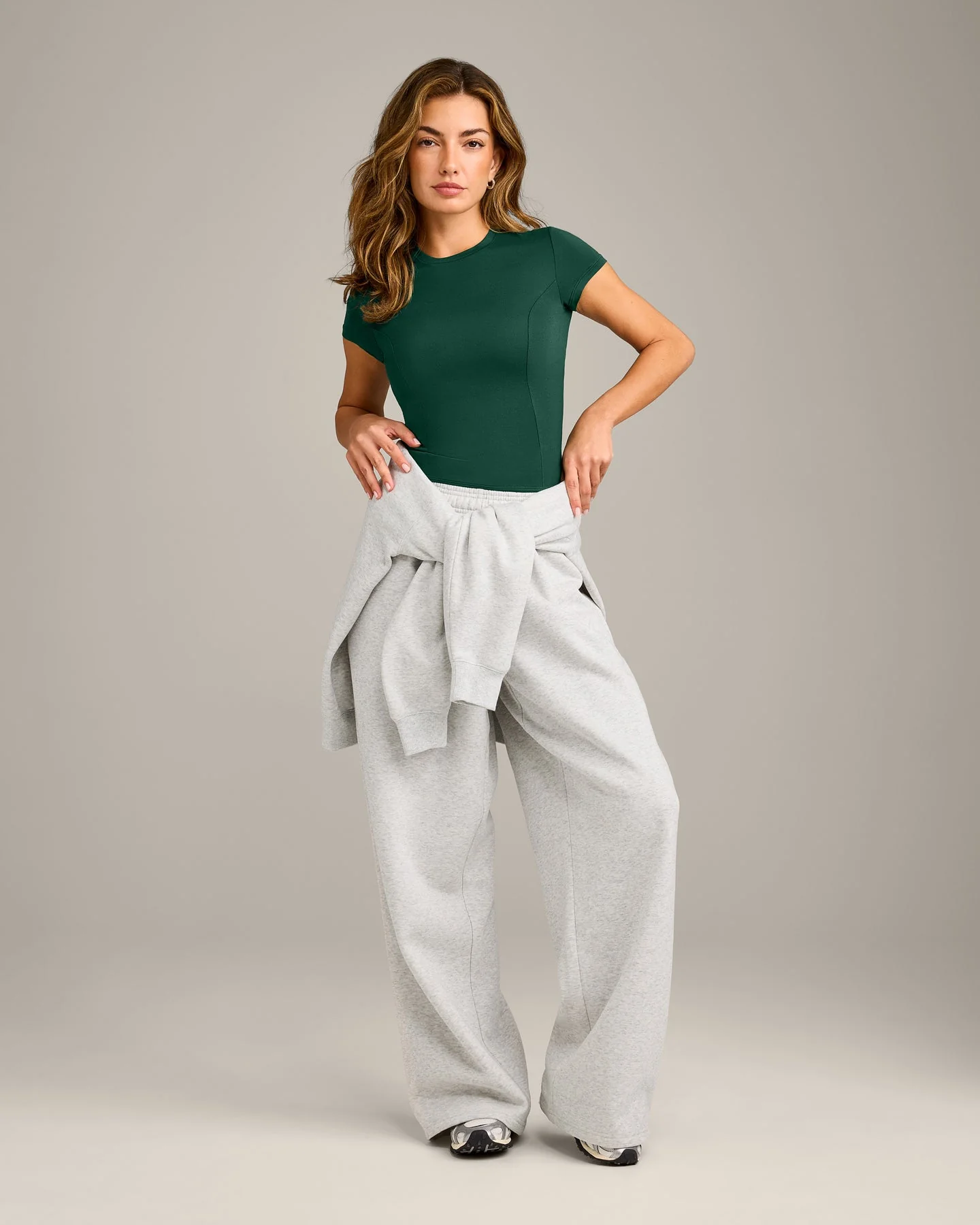 Mellow™ Motion Crew Neck Top | Racing Green - Image 3