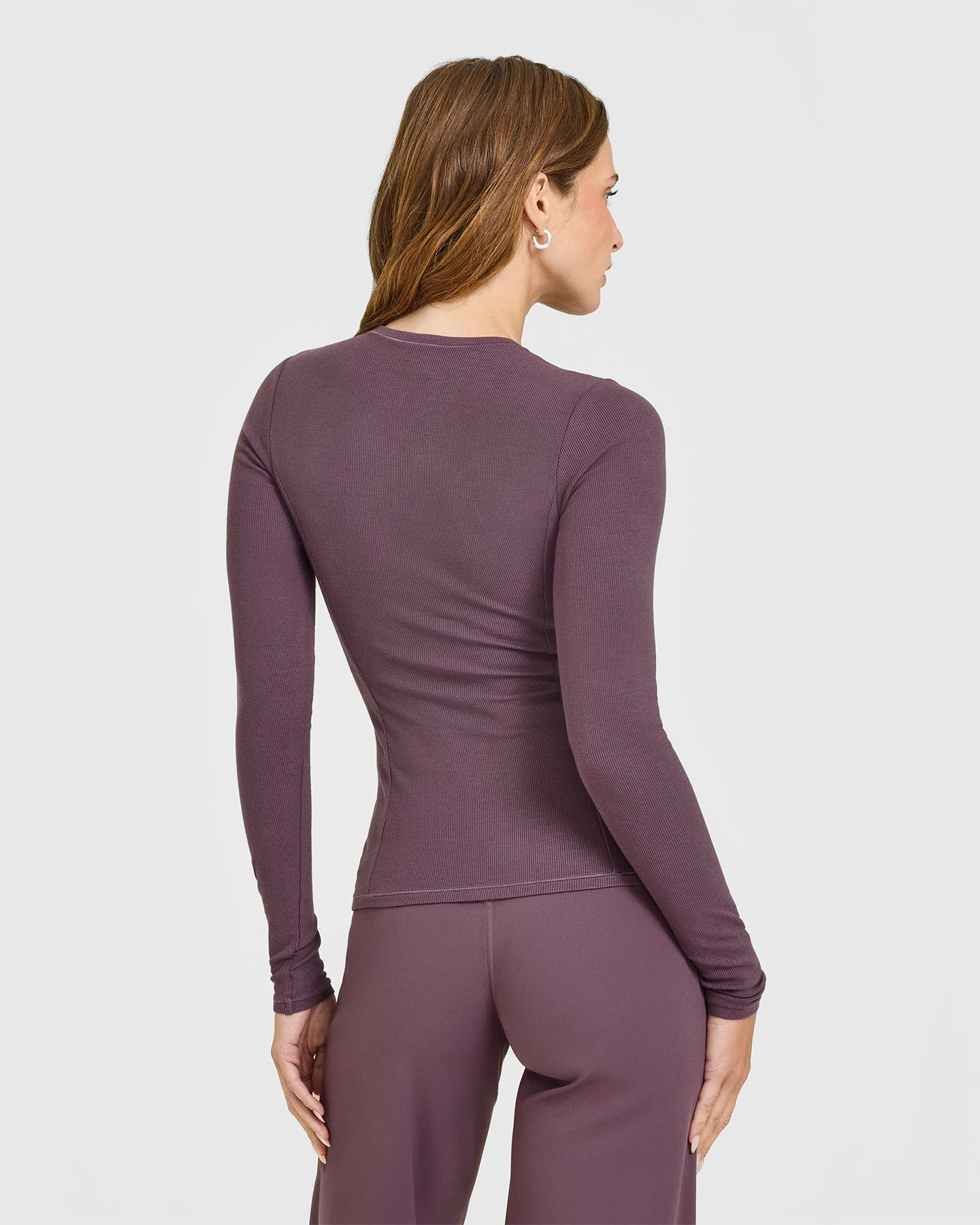 Mellow™ Rib Long Sleeve Cardigan | Vintage Purple - Image 2