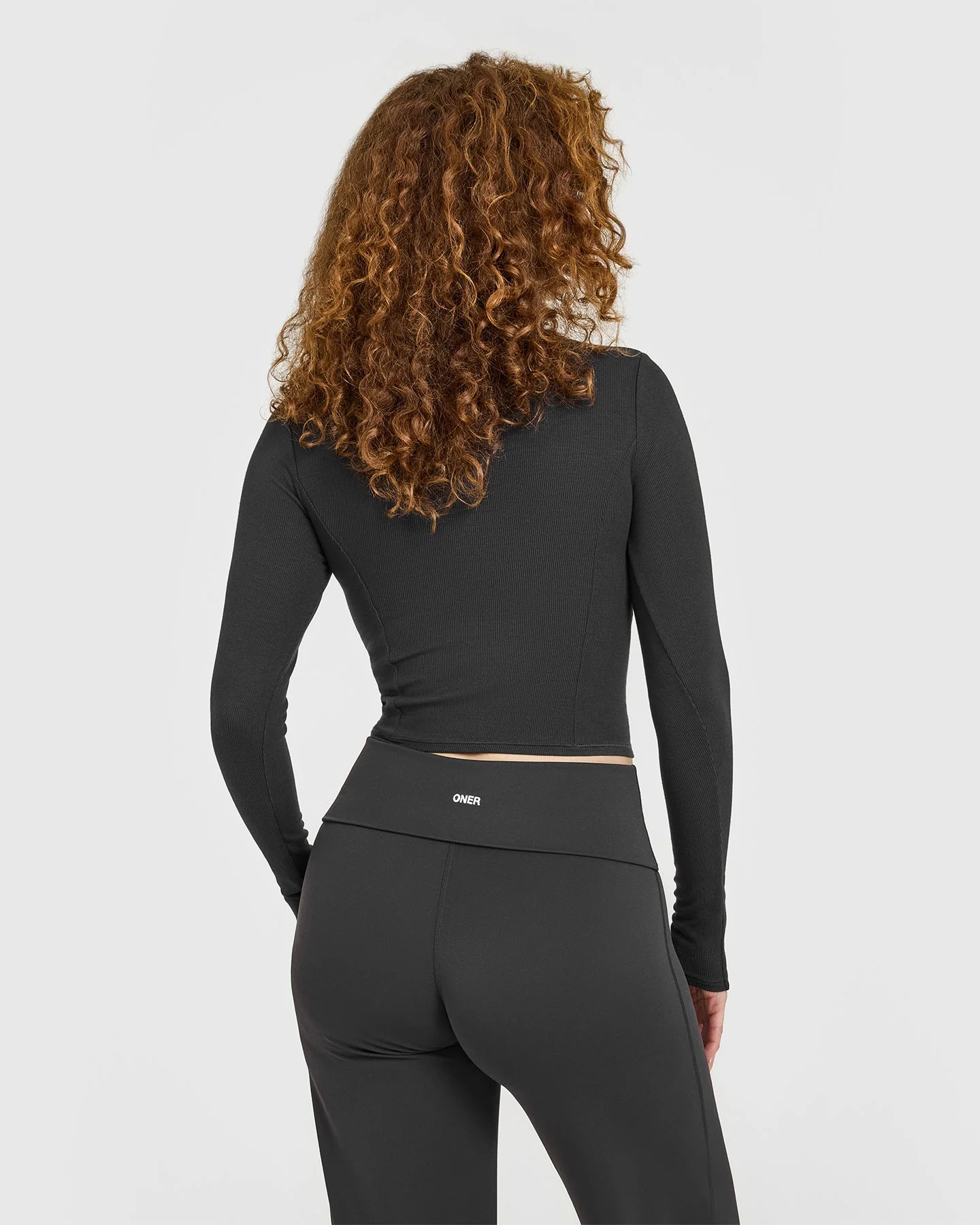 Mellow™ Rib Mid Long Sleeve Cardigan | Soft Black - Image 4