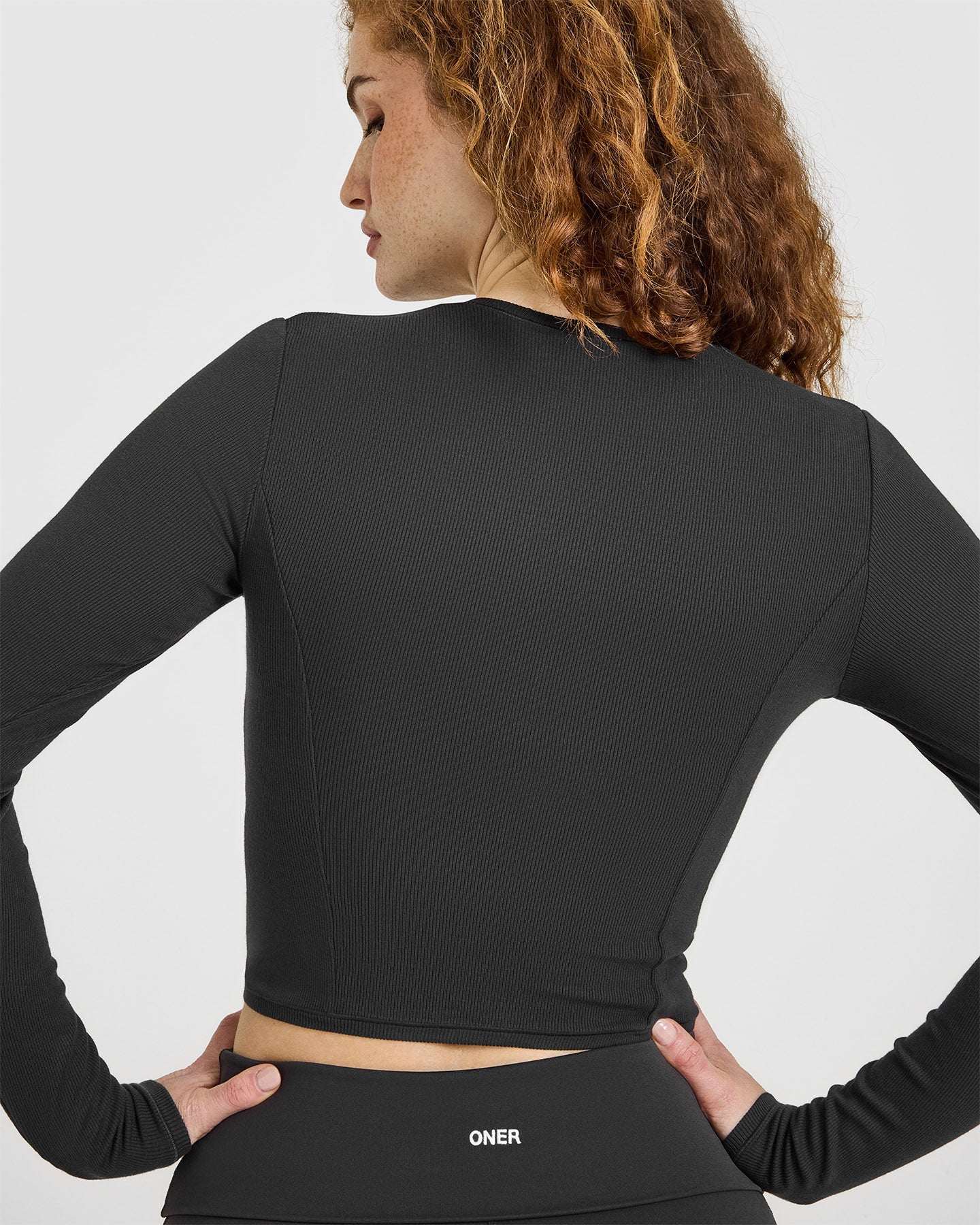 Mellow™ Rib Mid Long Sleeve Cardigan | Soft Black - Image 6