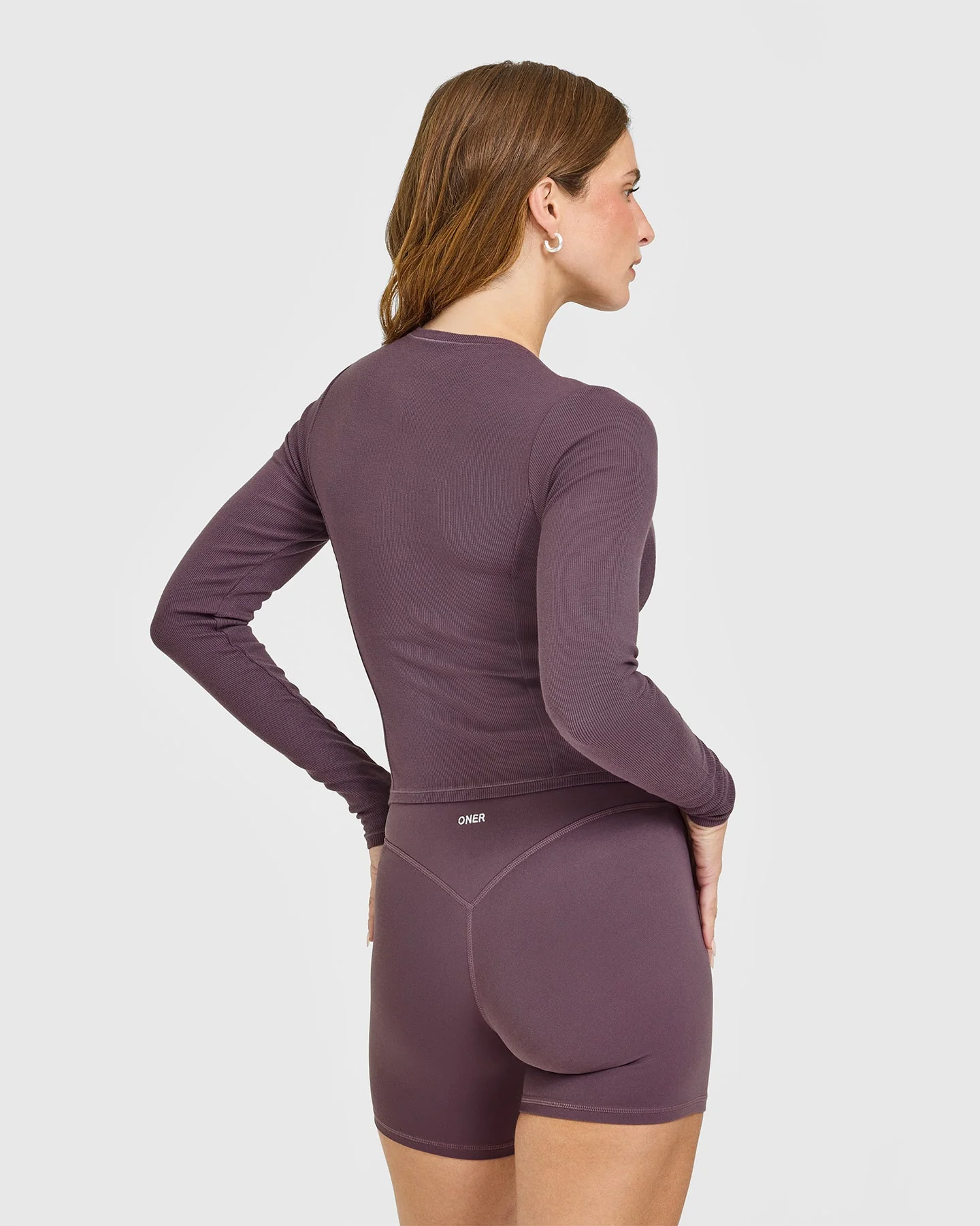 Mellow™ Rib Mid Long Sleeve Cardigan | Vintage Purple - Image 2