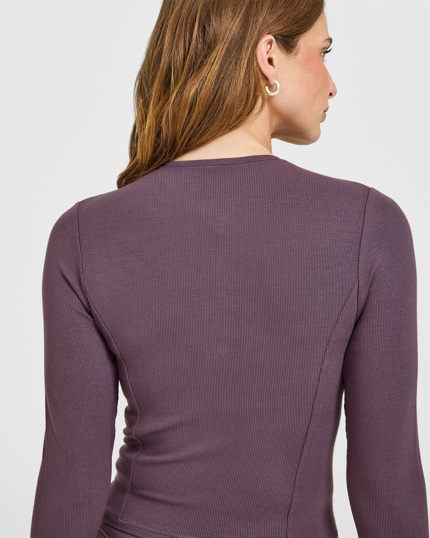 Mellow™ Rib Mid Long Sleeve Cardigan | Vintage Purple - Image 4