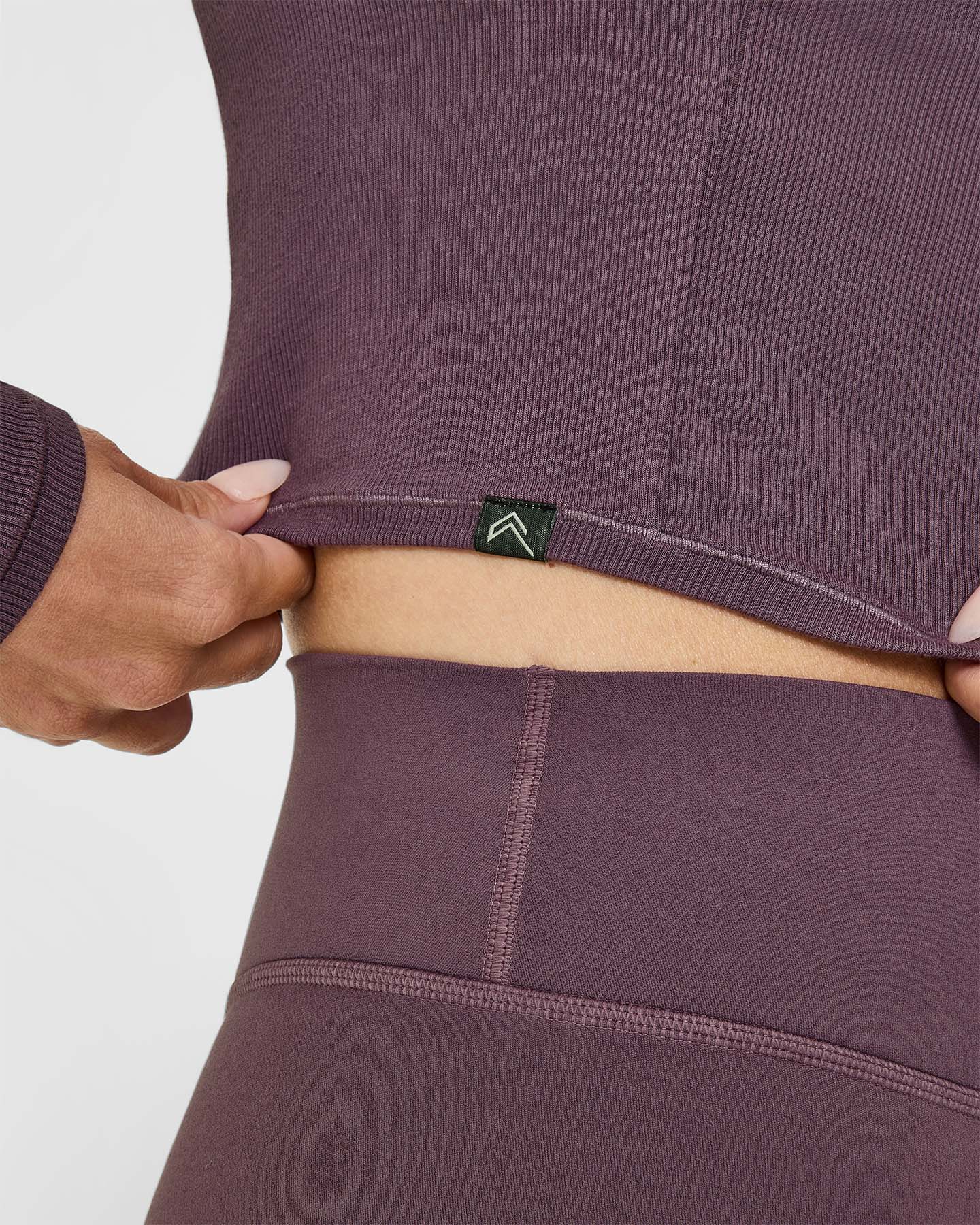 Mellow™ Rib Mid Long Sleeve Cardigan | Vintage Purple - Image 6