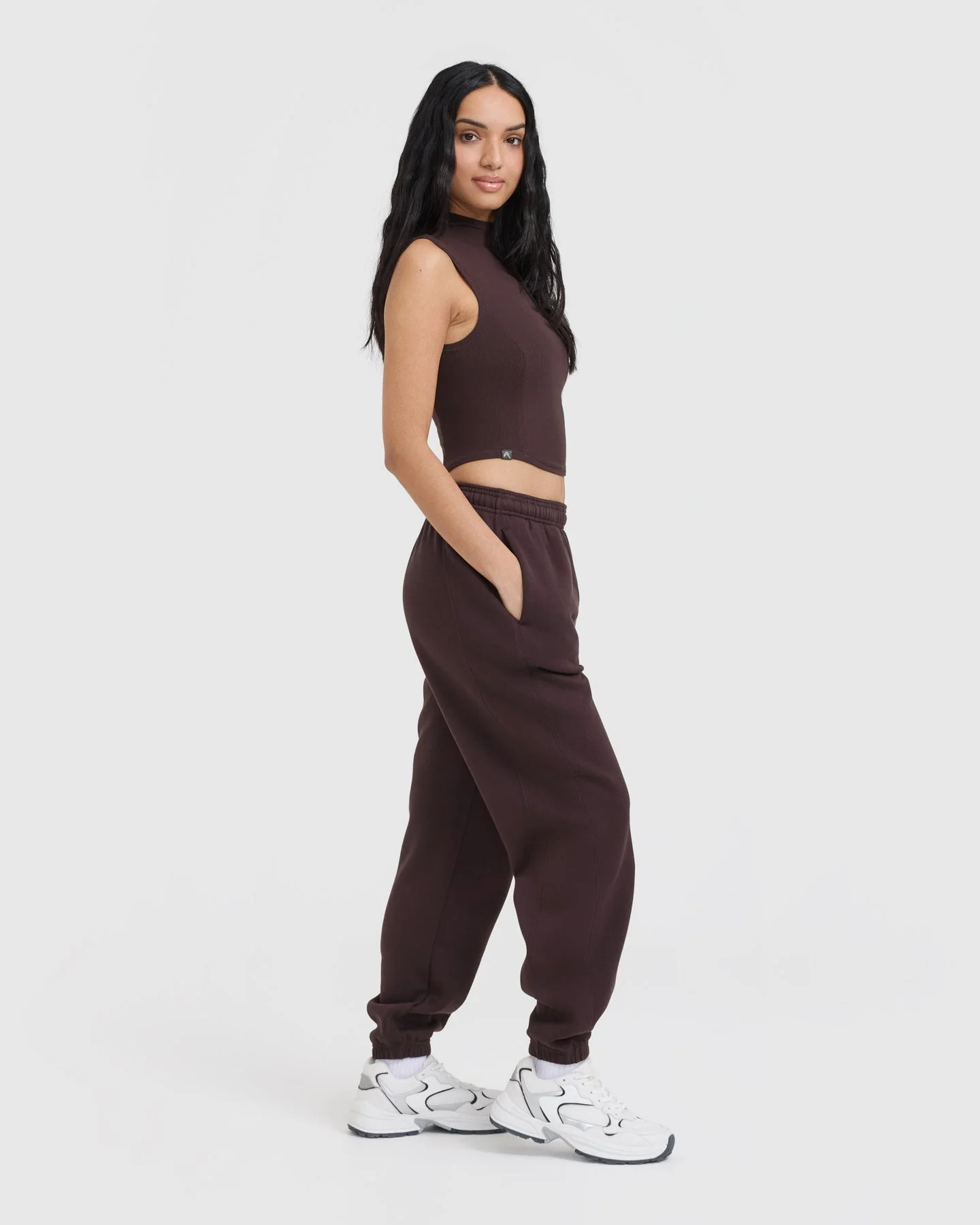 Mellow™ Rib Mid Mock Neck Tank | Plum Brown - Image 3