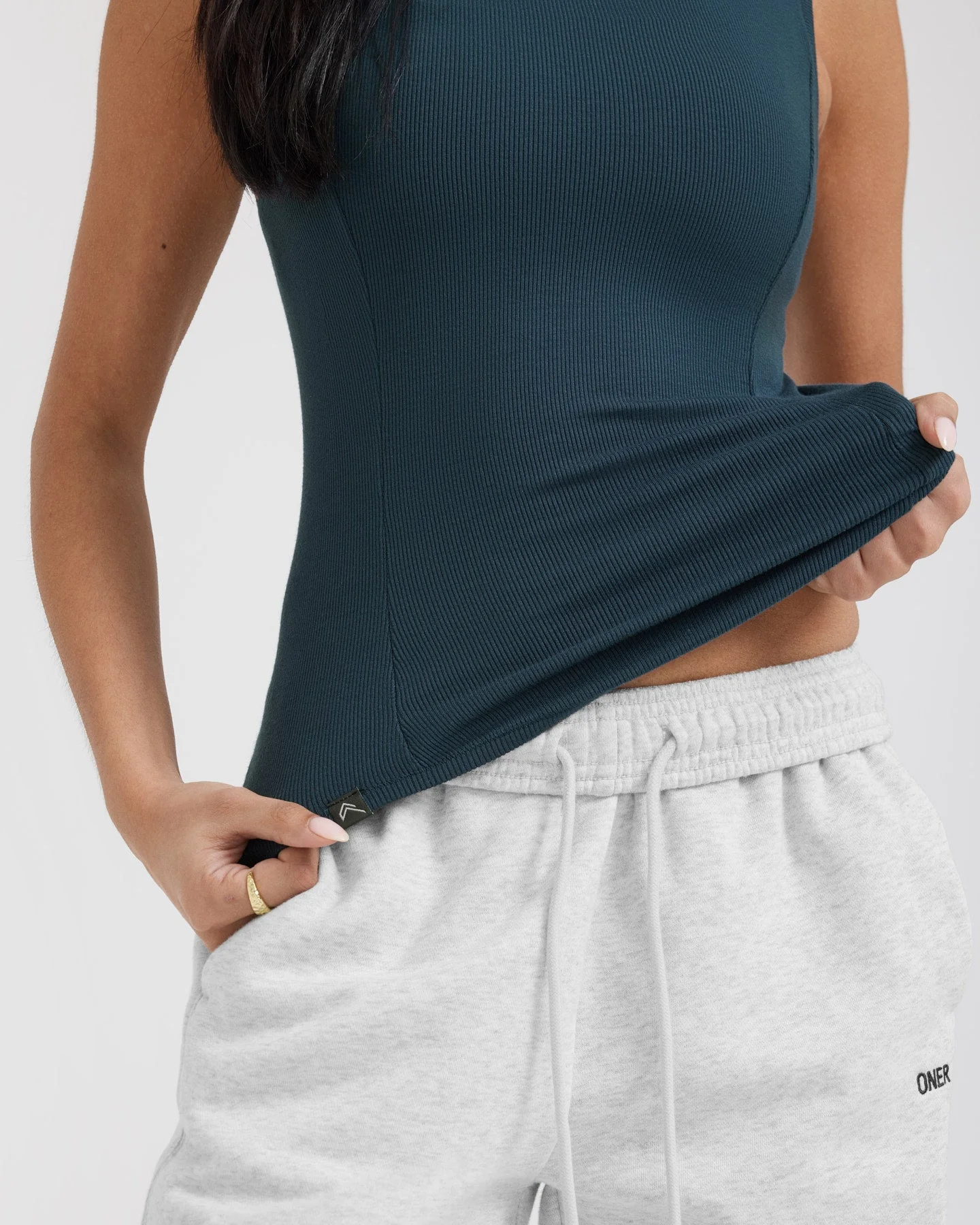 Mellow™ Rib Mock Neck Tank | Oil Blue - Image 5