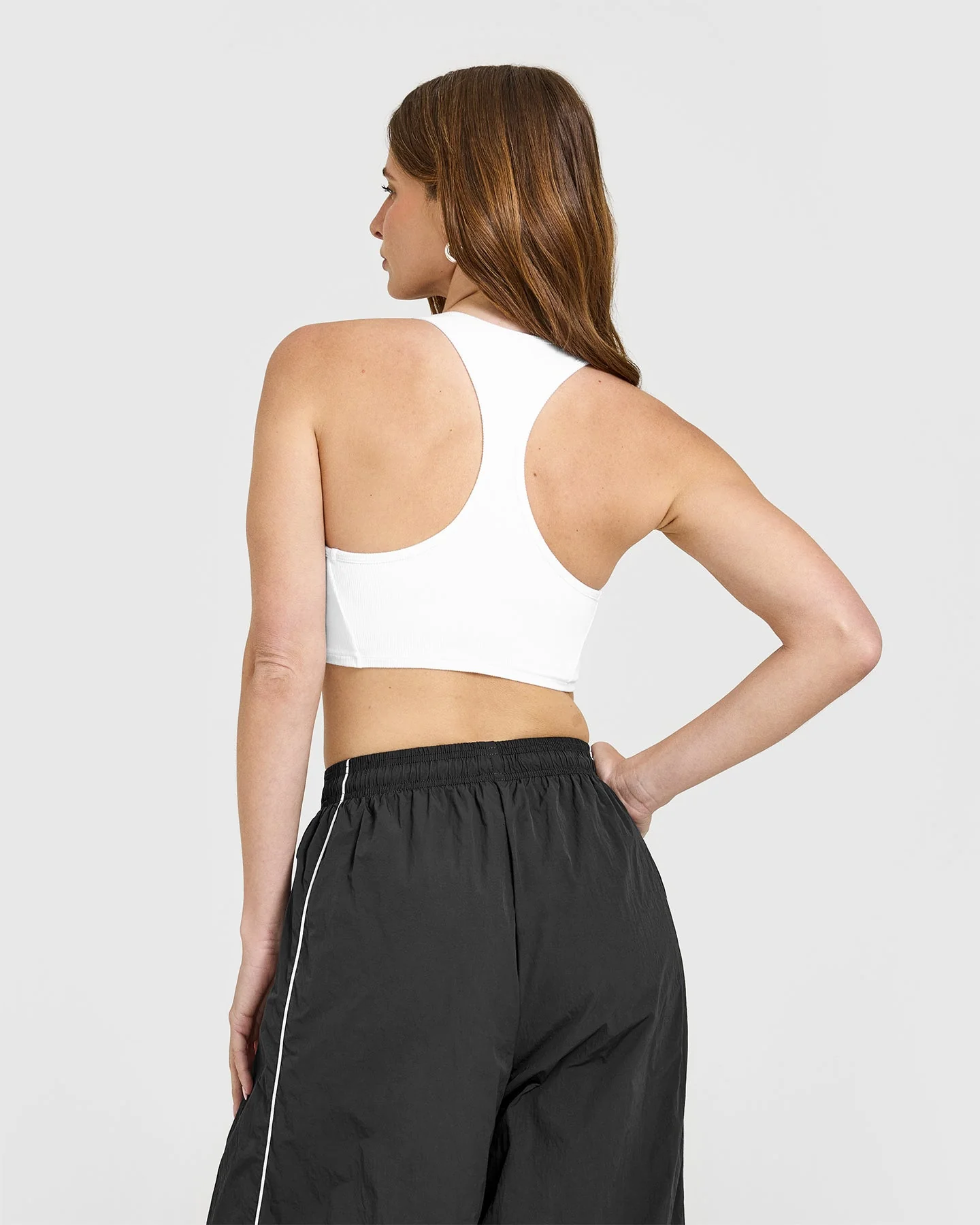 Mellow™ Rib Square Neck Bra | White - Image 4
