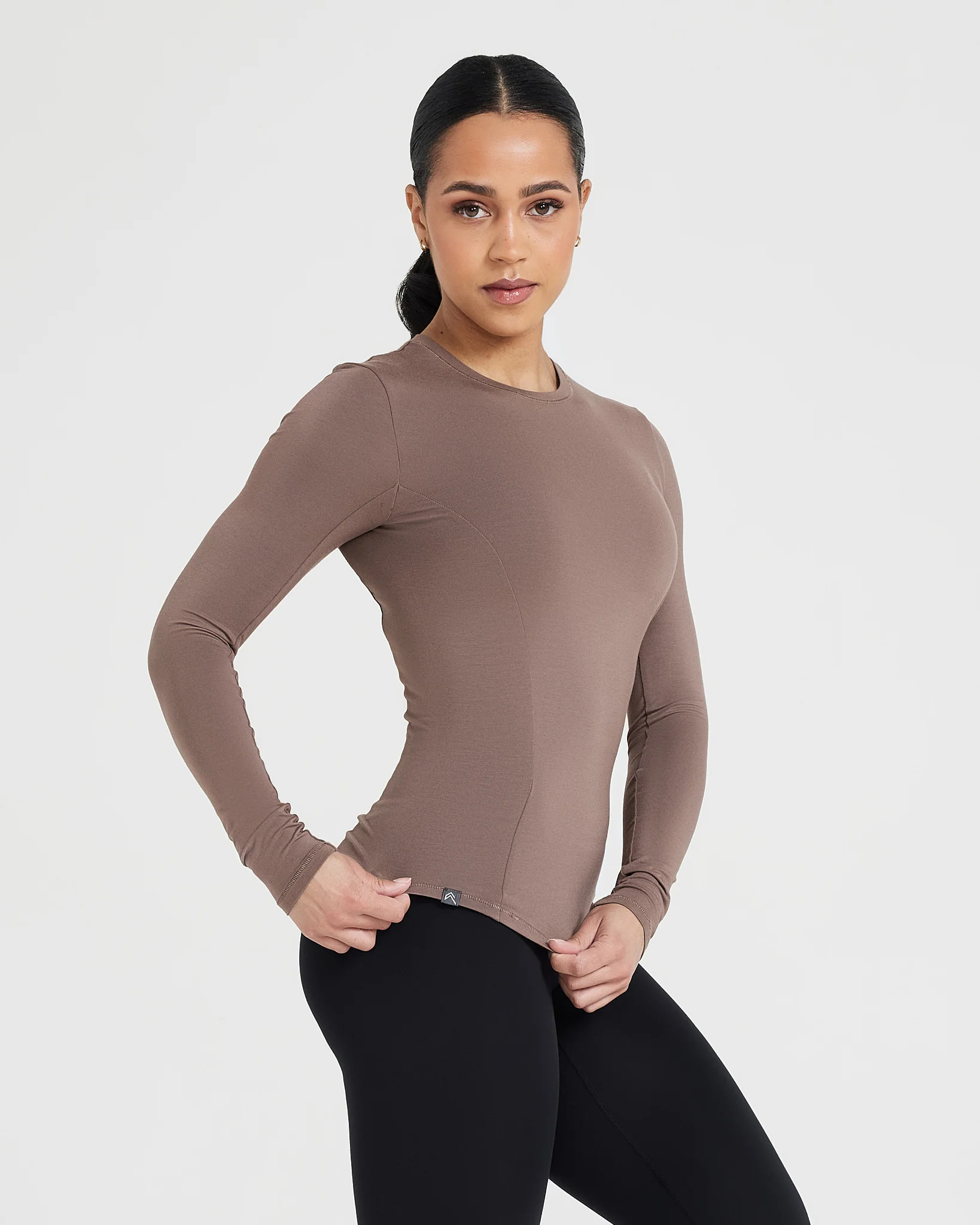 Mellow™ Soft Long Sleeve Top | Cool Brown - Image 3