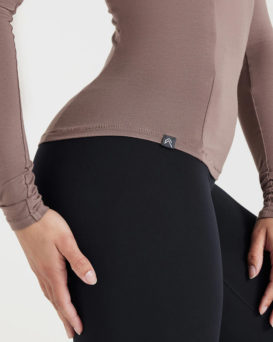Mellow™ Soft Long Sleeve Top | Cool Brown - Image 5