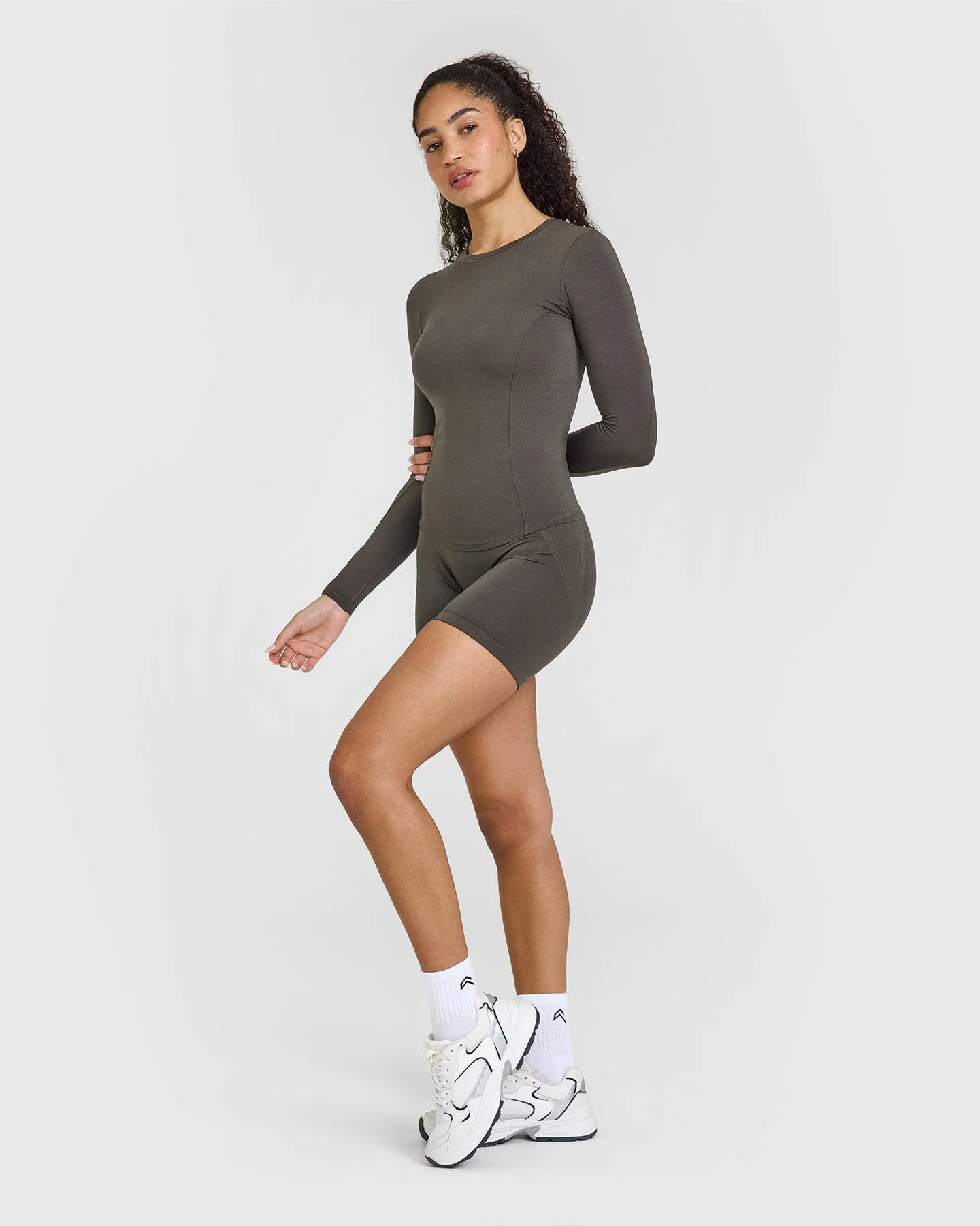Mellow™ Soft Long Sleeve Top | Deep Taupe - Image 3
