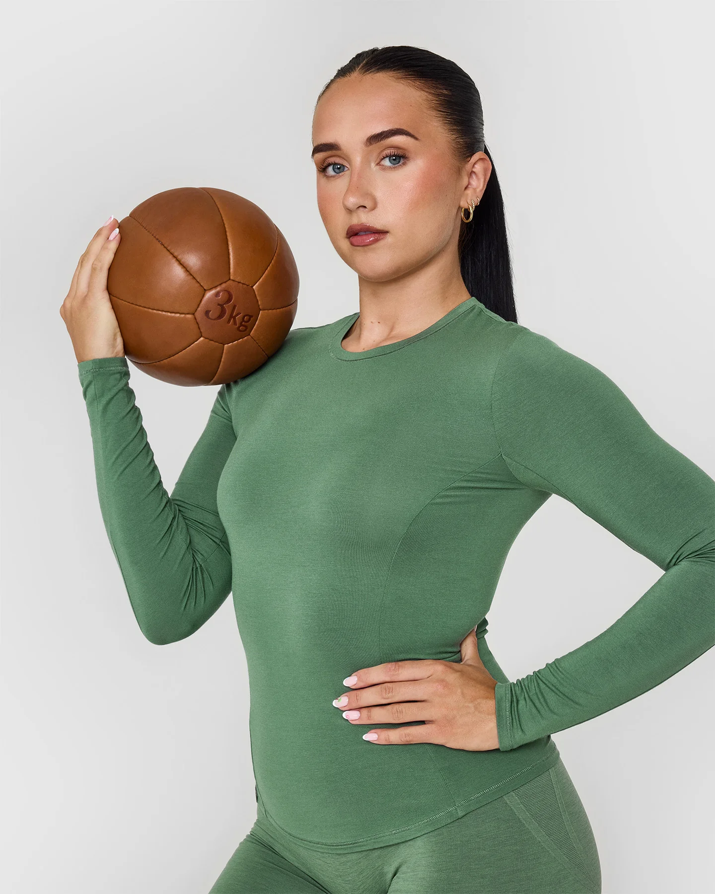 Mellow™ Soft Long Sleeve Top | Forest Green - Image 6