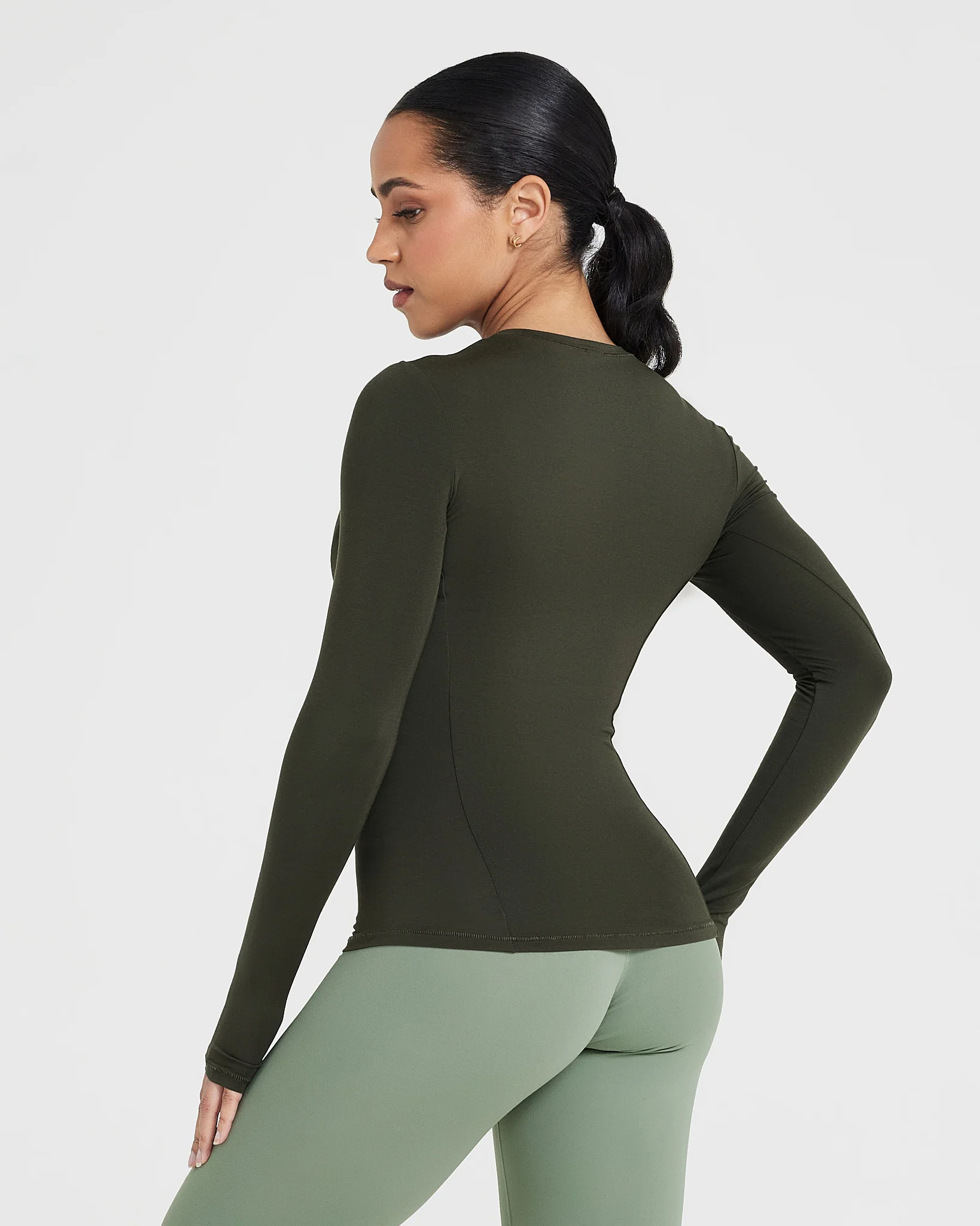 Mellow™ Soft Long Sleeve Top | Khaki - Image 2