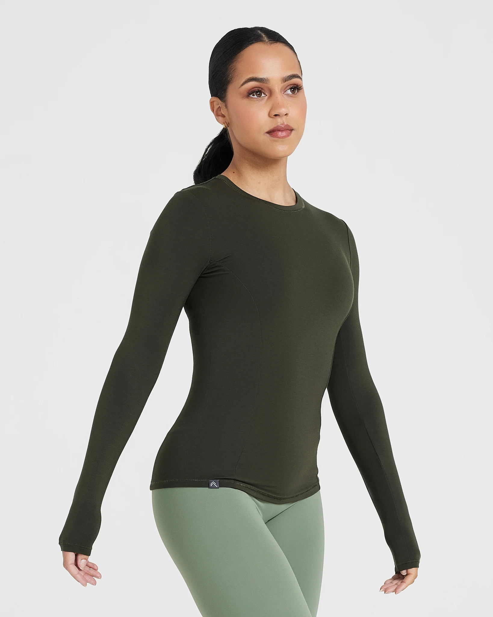 Mellow™ Soft Long Sleeve Top | Khaki - Image 3
