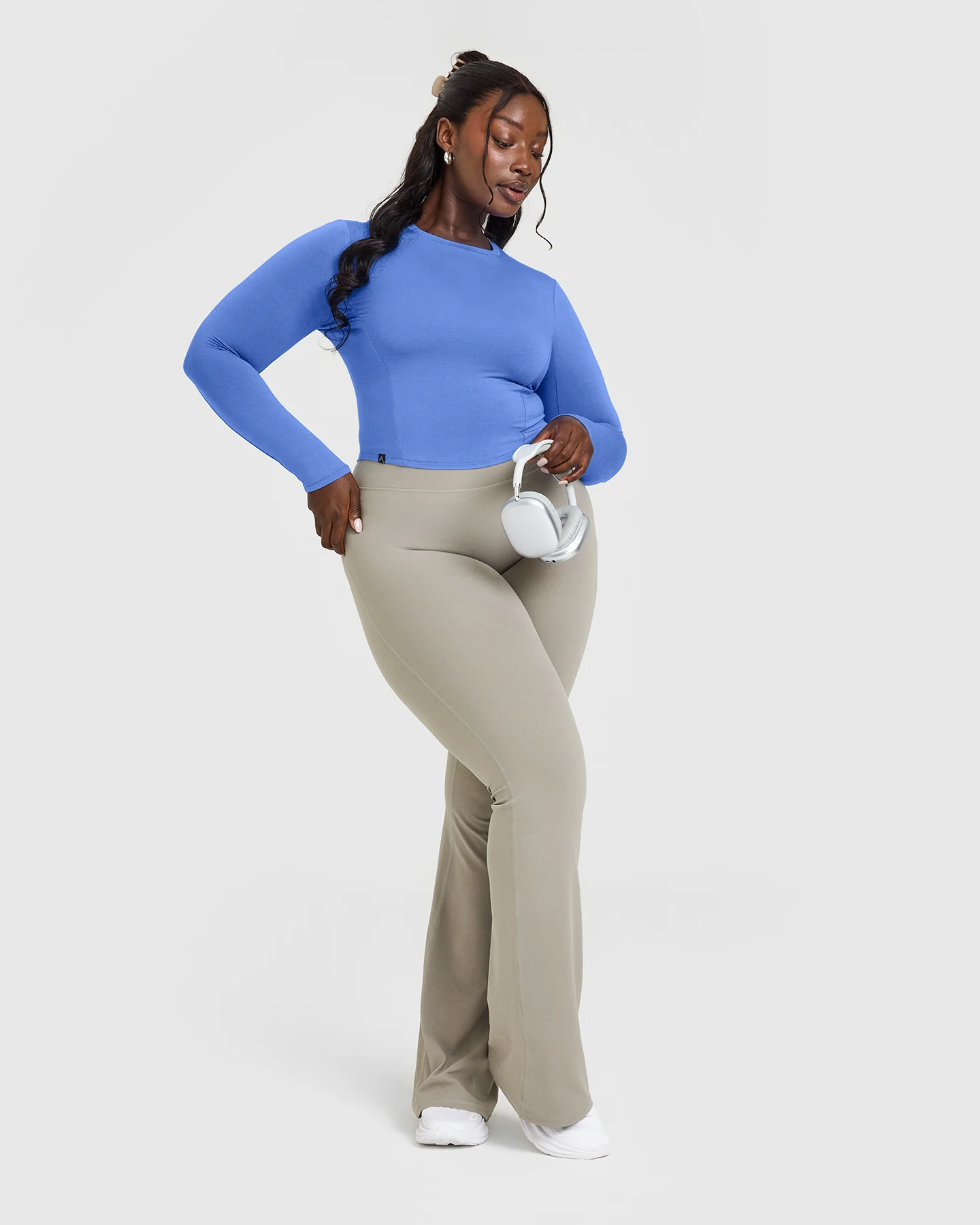 Mellow™ Soft Mid Long Sleeve Top | Glaucous Blue - Image 2