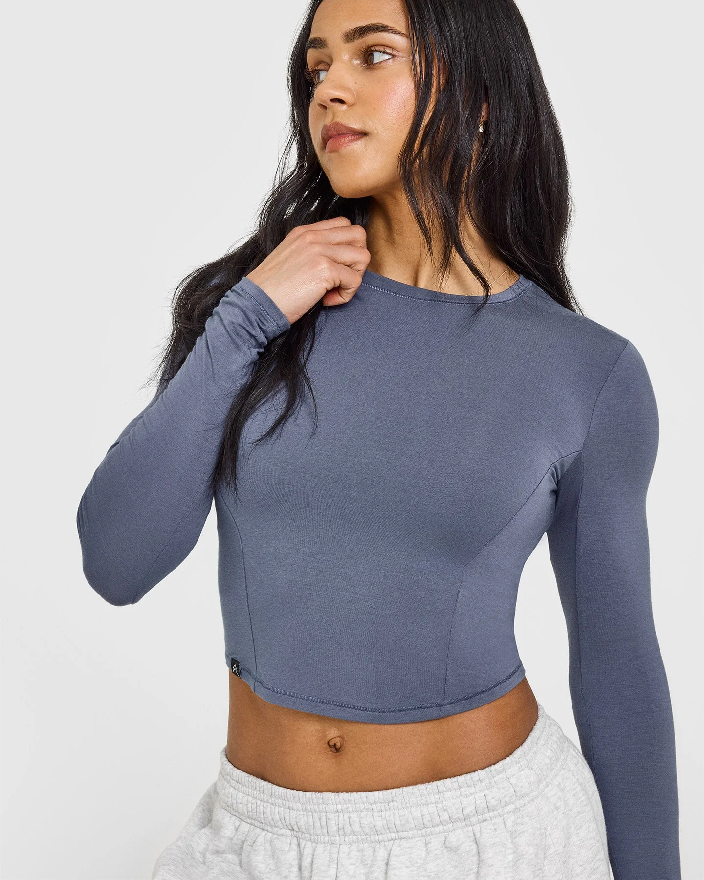 Mellow™ Soft Mid Long Sleeve Top | Granite Blue - Image 5