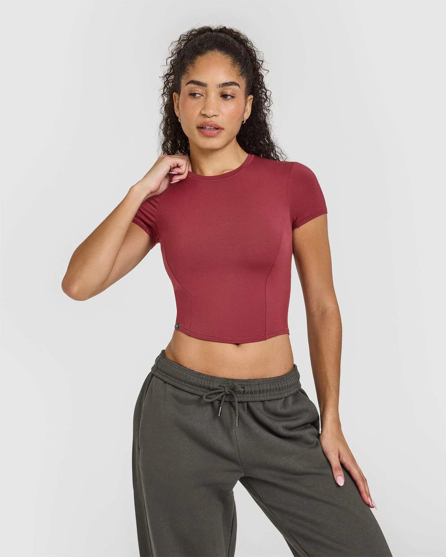 Mellow™ Soft Mid Short Sleeve T-Shirt | Burnt Cherry