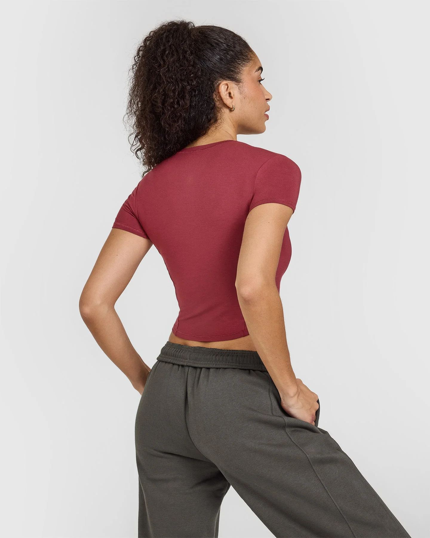 Mellow™ Soft Mid Short Sleeve T-Shirt | Burnt Cherry - Image 2