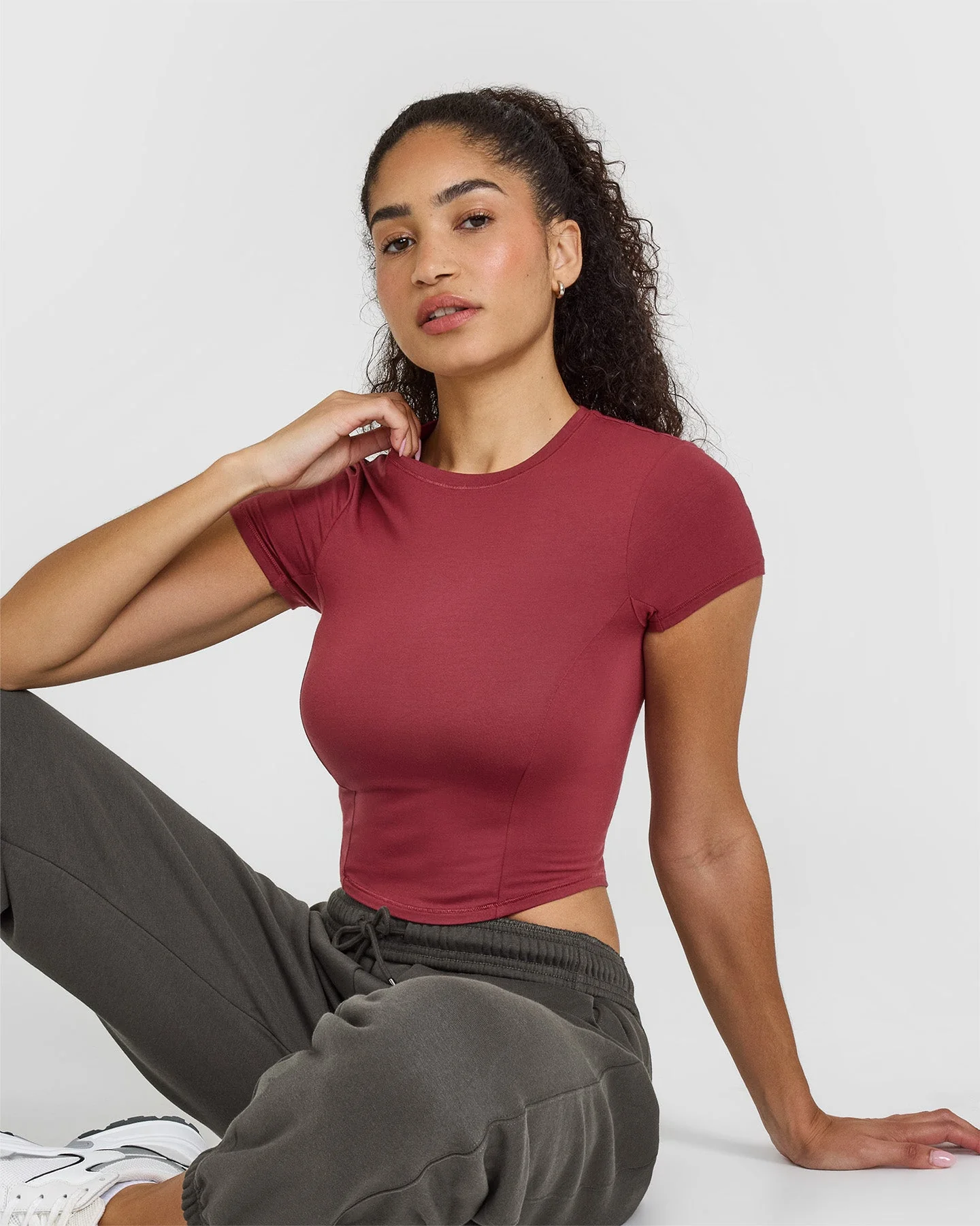 Mellow™ Soft Mid Short Sleeve T-Shirt | Burnt Cherry - Image 6