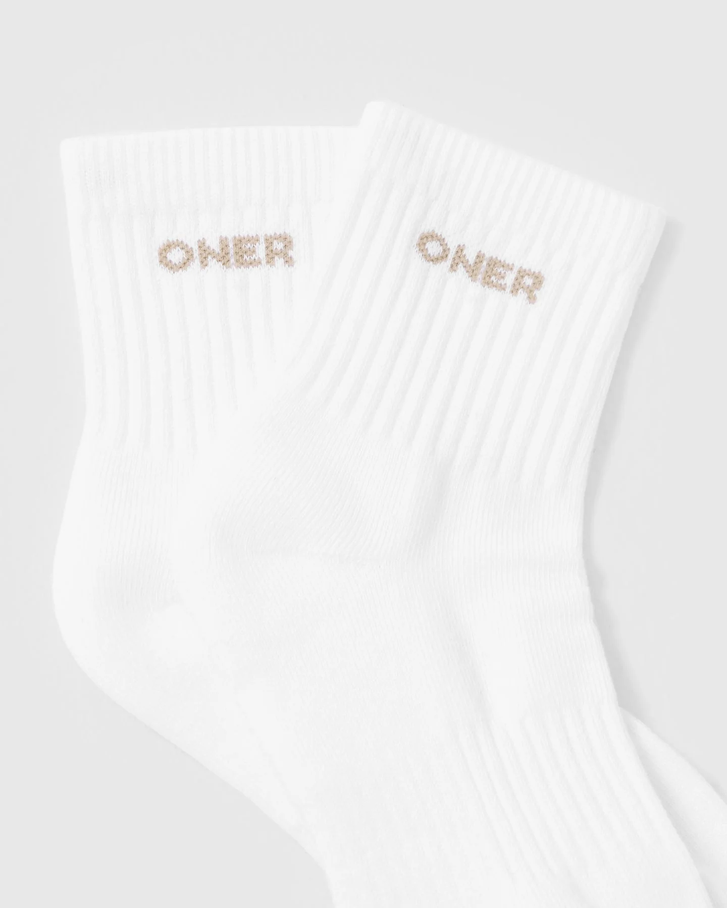 Mid Crew Socks 2 Pack | White/Mushroom Brown/Oil Blue - Image 4