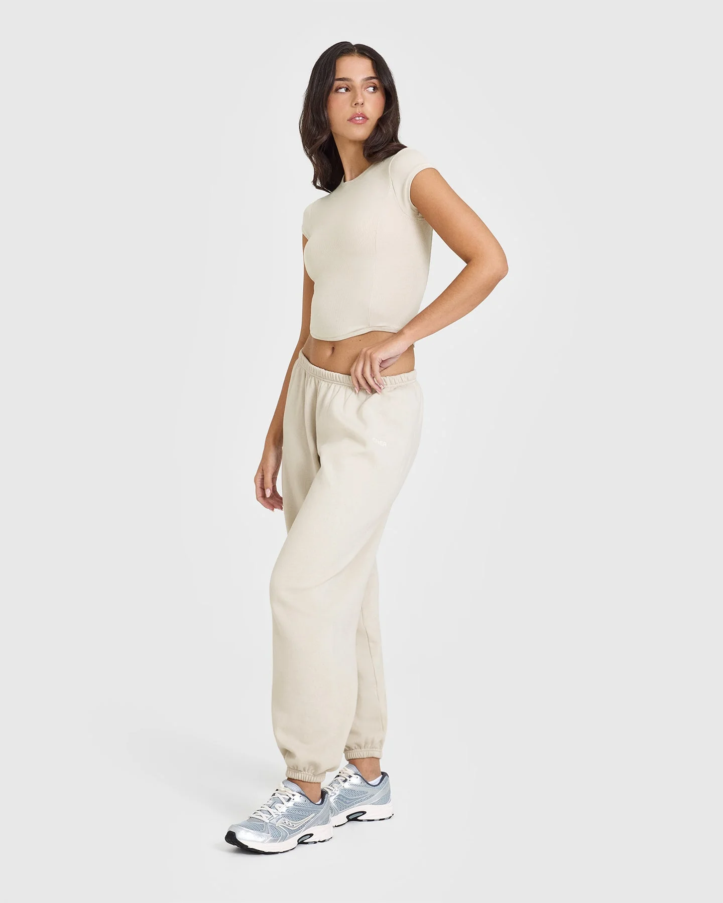Mid Weight Joggers | Sand - Image 3
