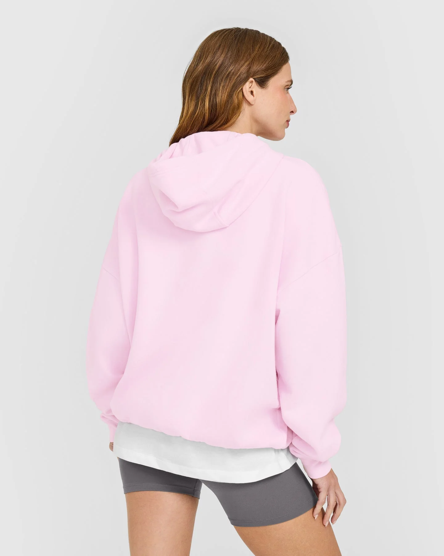 Mid Weight Relaxed Hoodie | Chalk Pink - Image 2