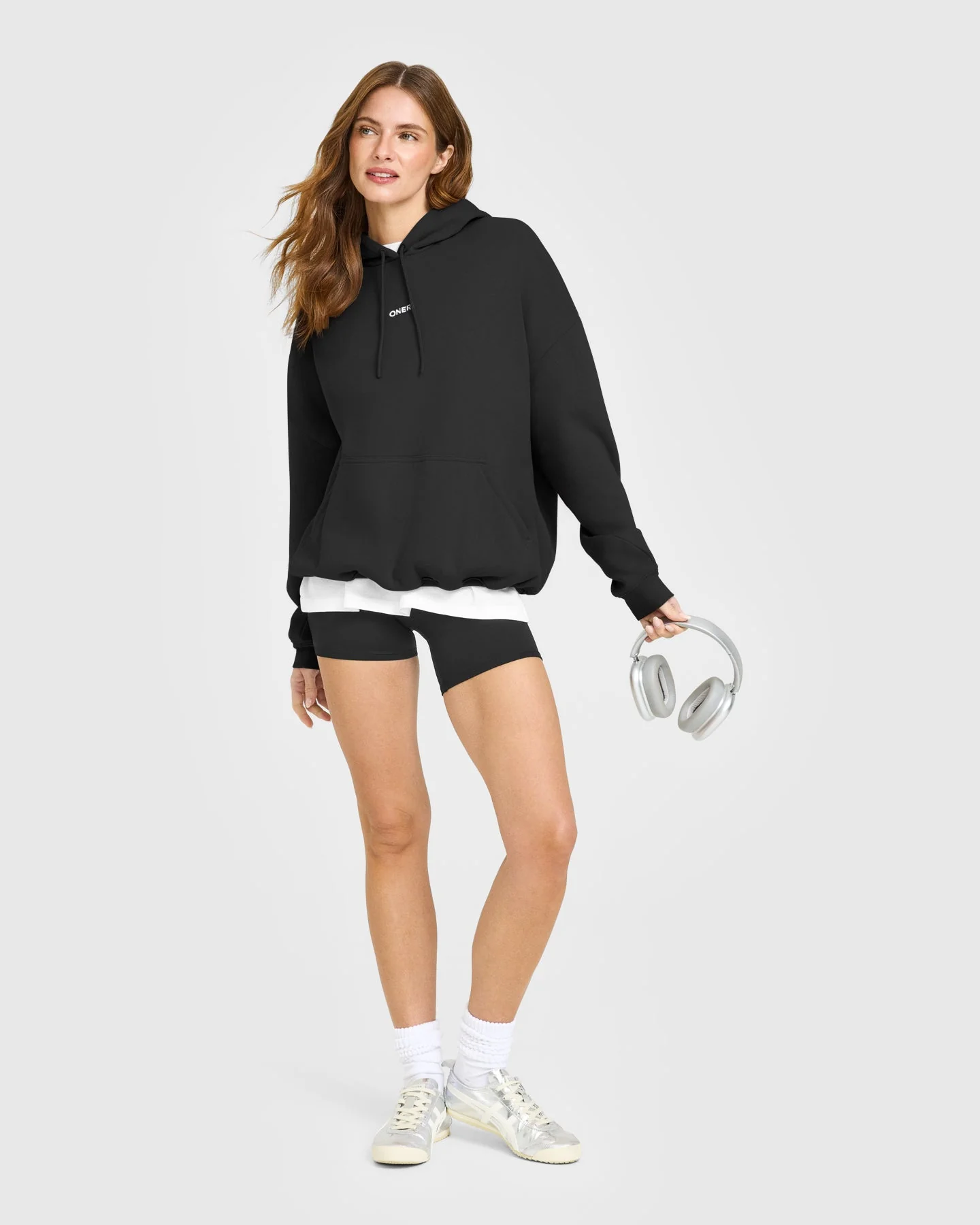 Mid Weight Relaxed Hoodie | Soft Black - Image 2
