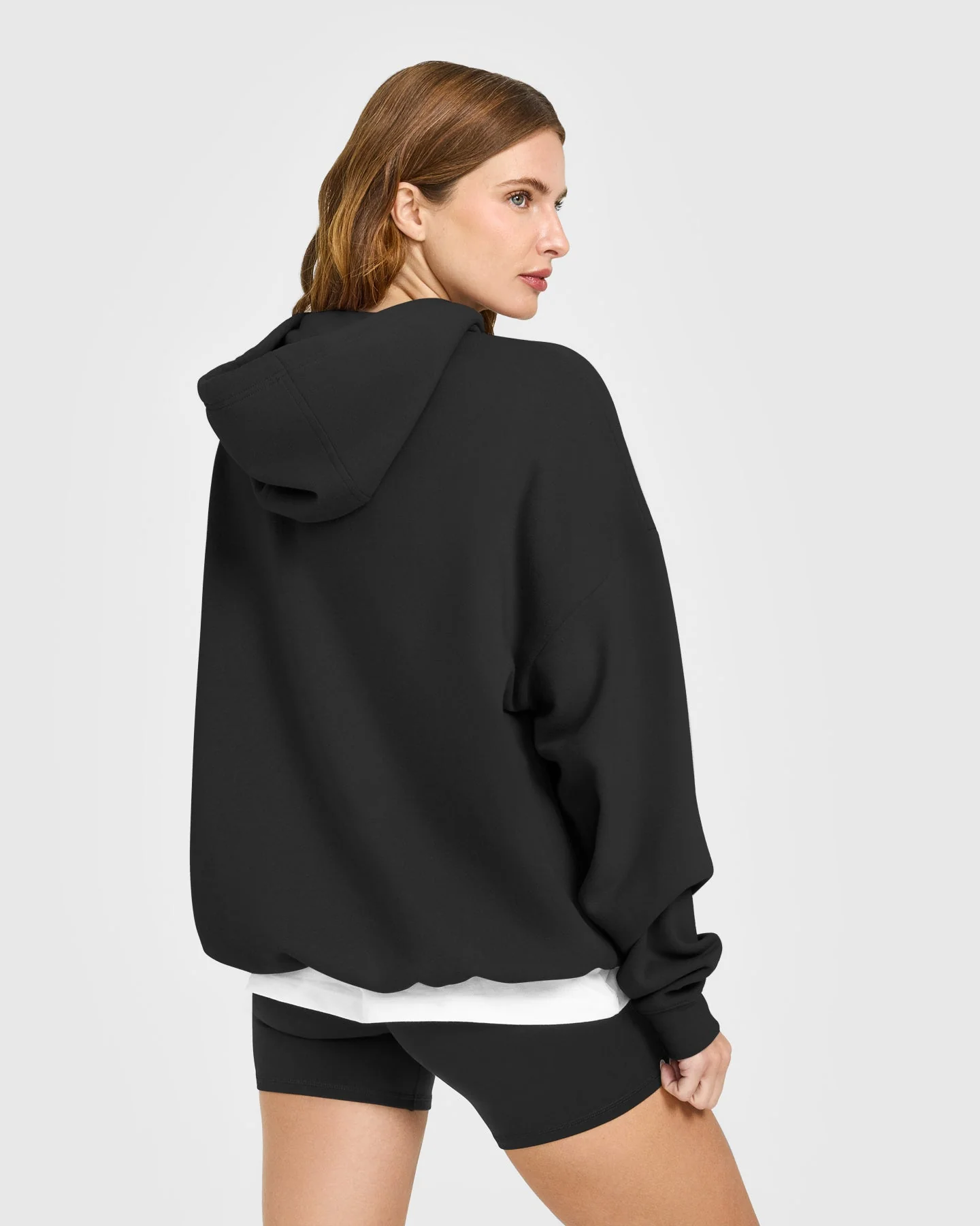 Mid Weight Relaxed Hoodie | Soft Black - Image 5