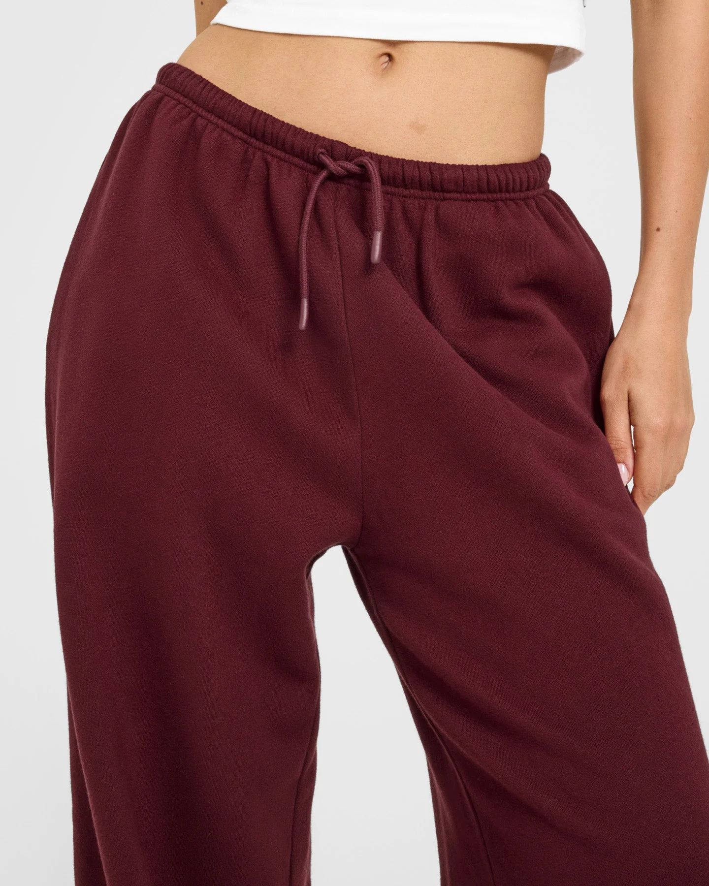 Mid Weight Relaxed Straight Leg Joggers | Rosewood - Image 5