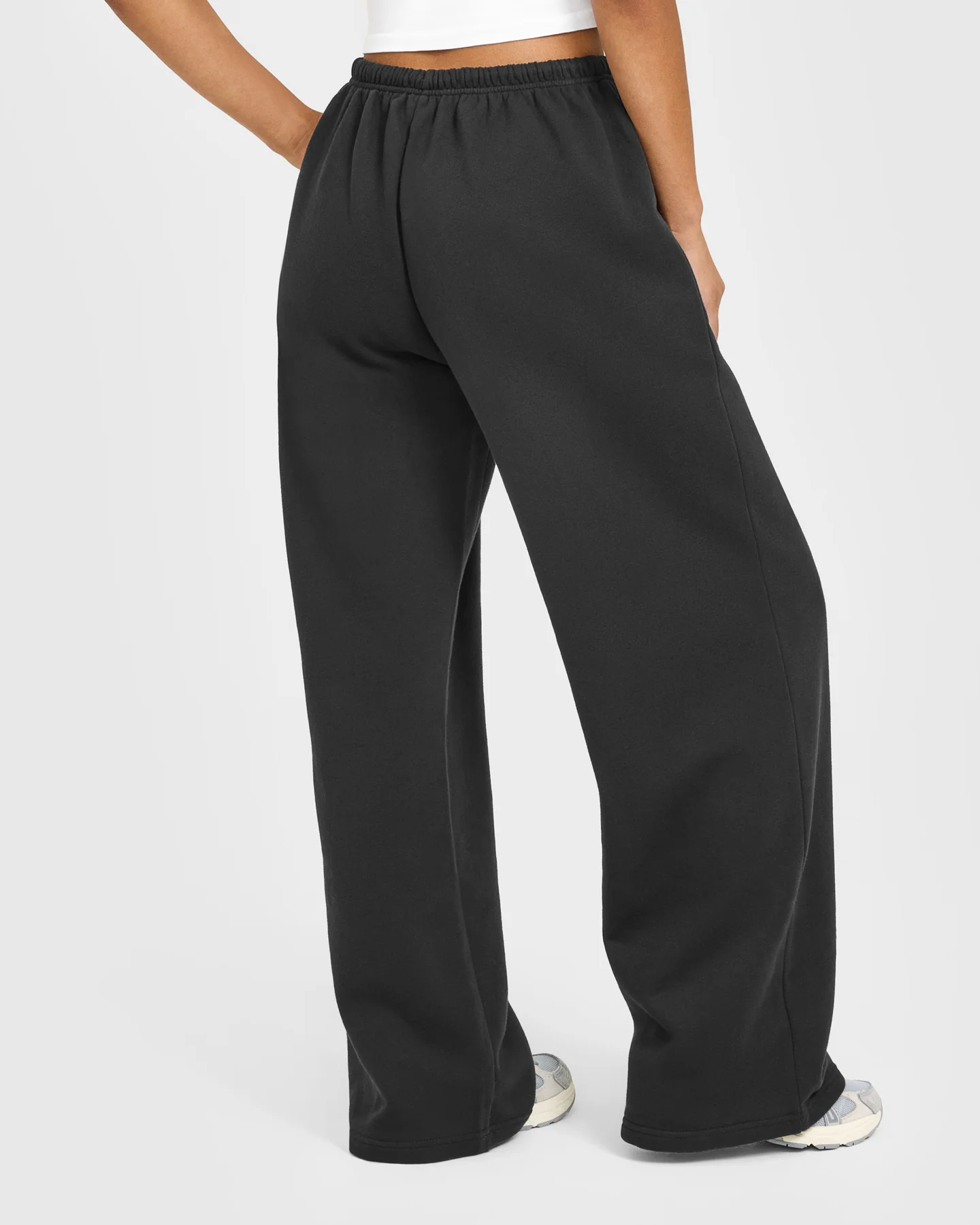 Mid Weight Relaxed Straight Leg Joggers | Soft Black - Image 2
